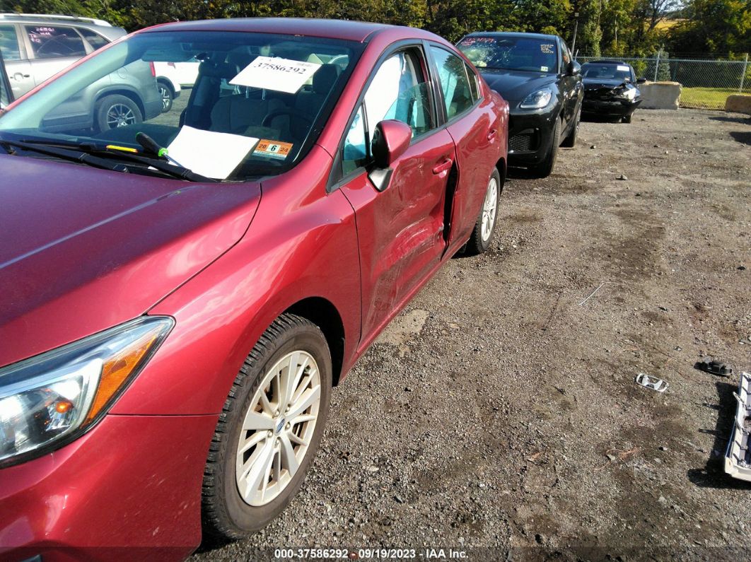 2017 Subaru Impreza Premium Red vin: 4S3GKAD68H3623759