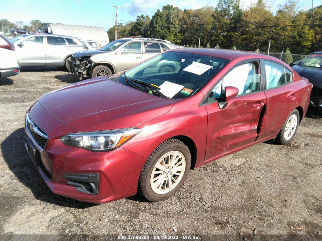2017 Subaru Impreza Premium Red vin: 4S3GKAD68H3623759