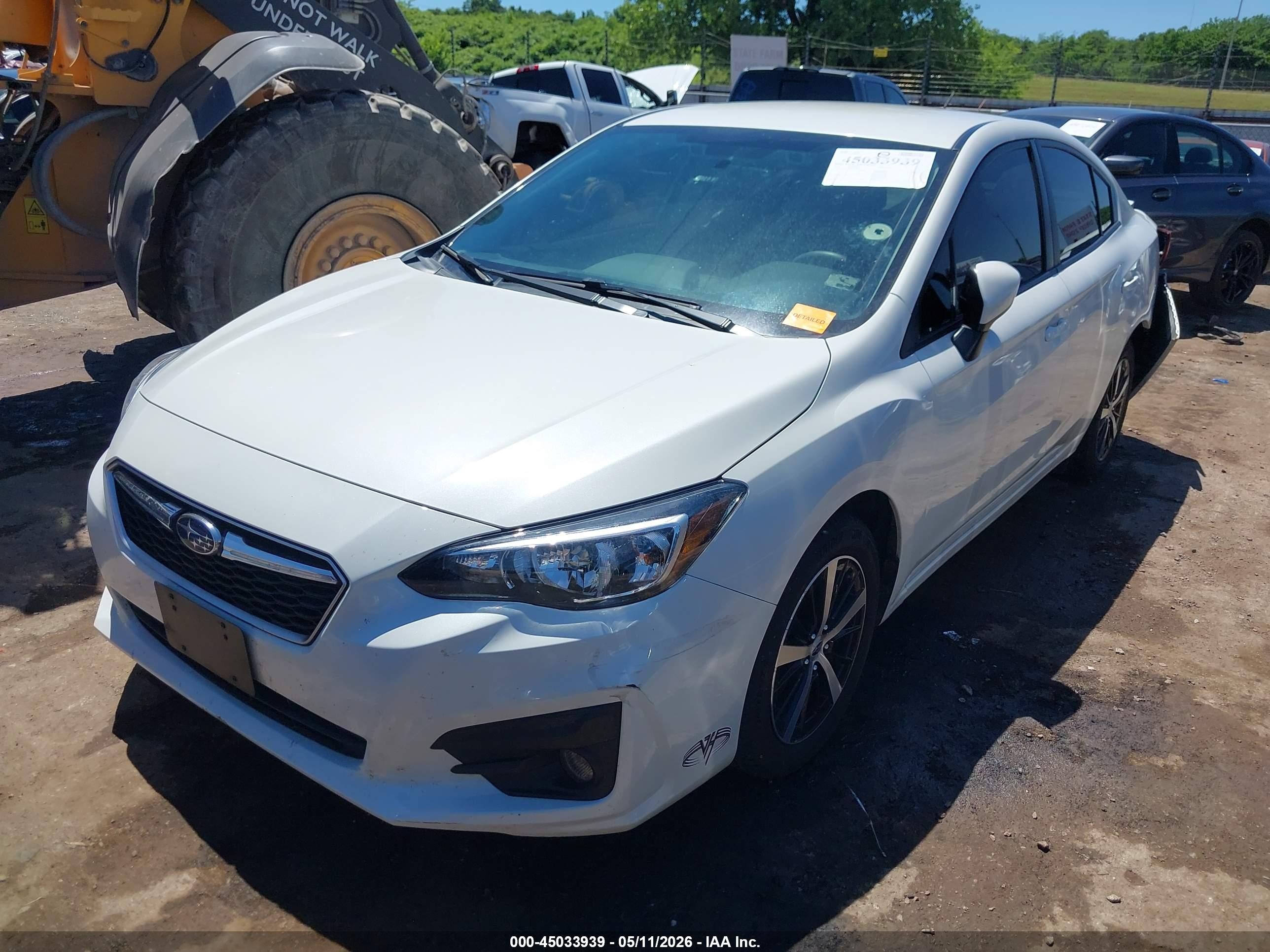 2019 Subaru Impreza 2.0i Premium White vin: 4S3GKAD68K3622697