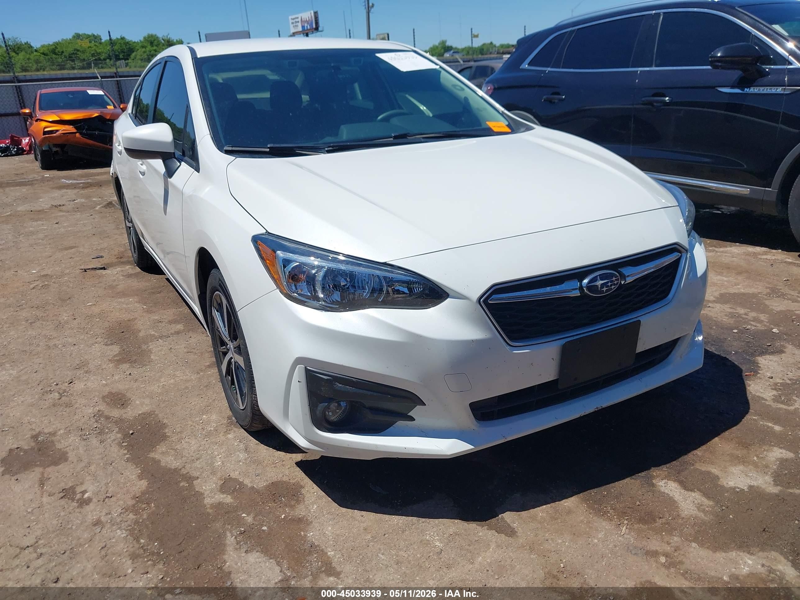 2019 Subaru Impreza 2.0i Premium White vin: 4S3GKAD68K3622697