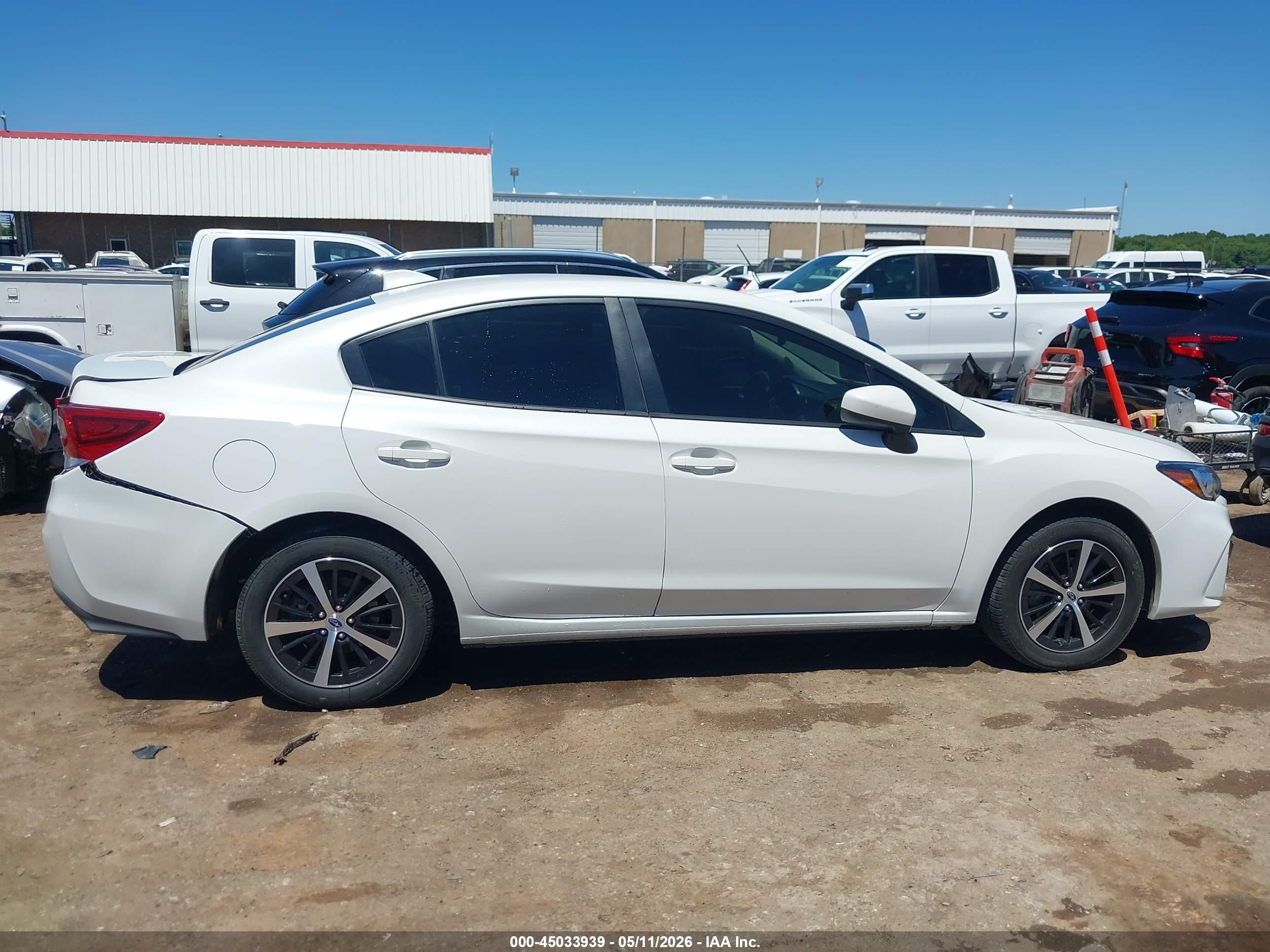2019 Subaru Impreza 2.0i Premium White vin: 4S3GKAD68K3622697