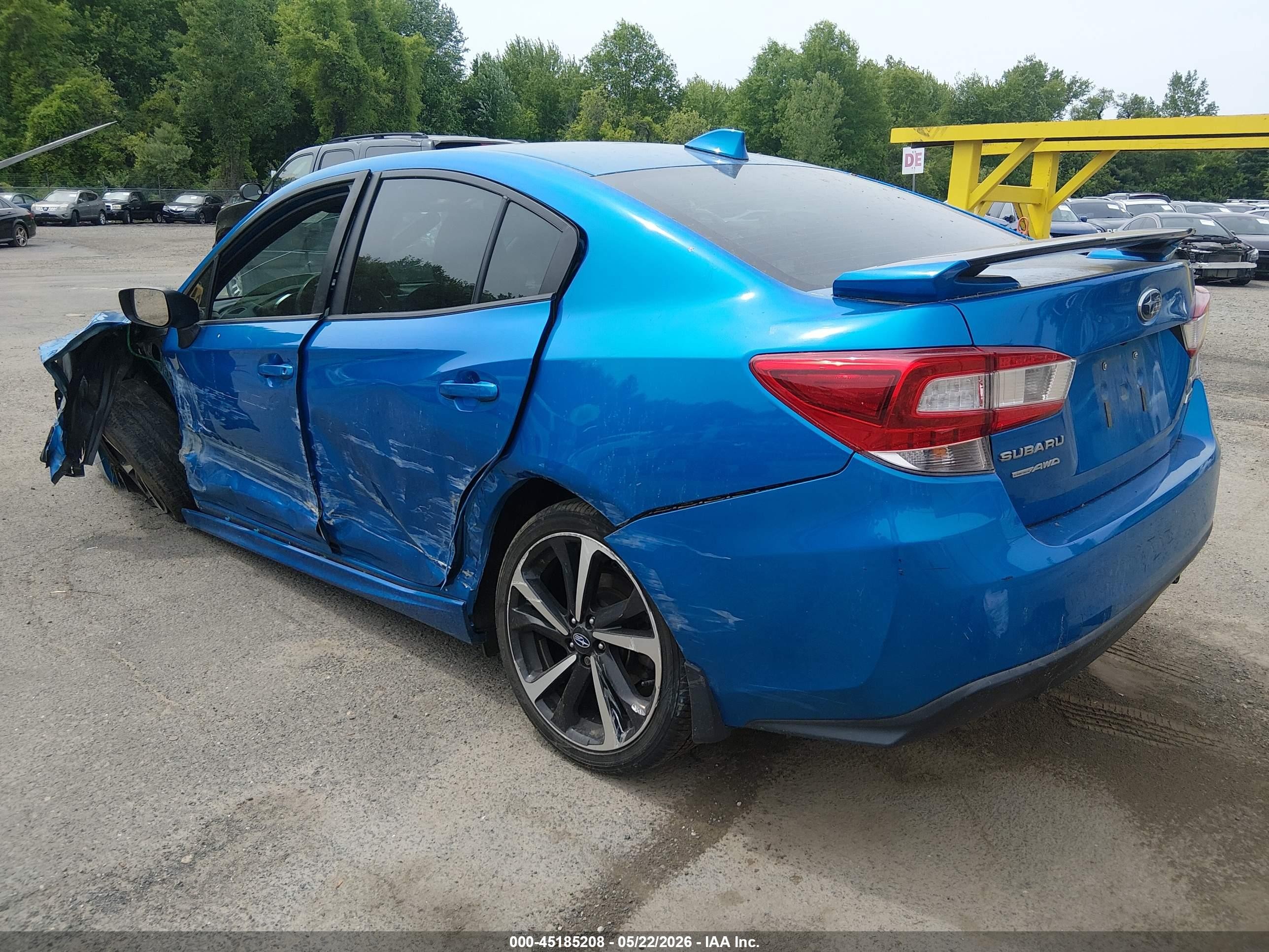 2022 Subaru Impreza Sport Blue vin: 4S3GKAL69N3600777