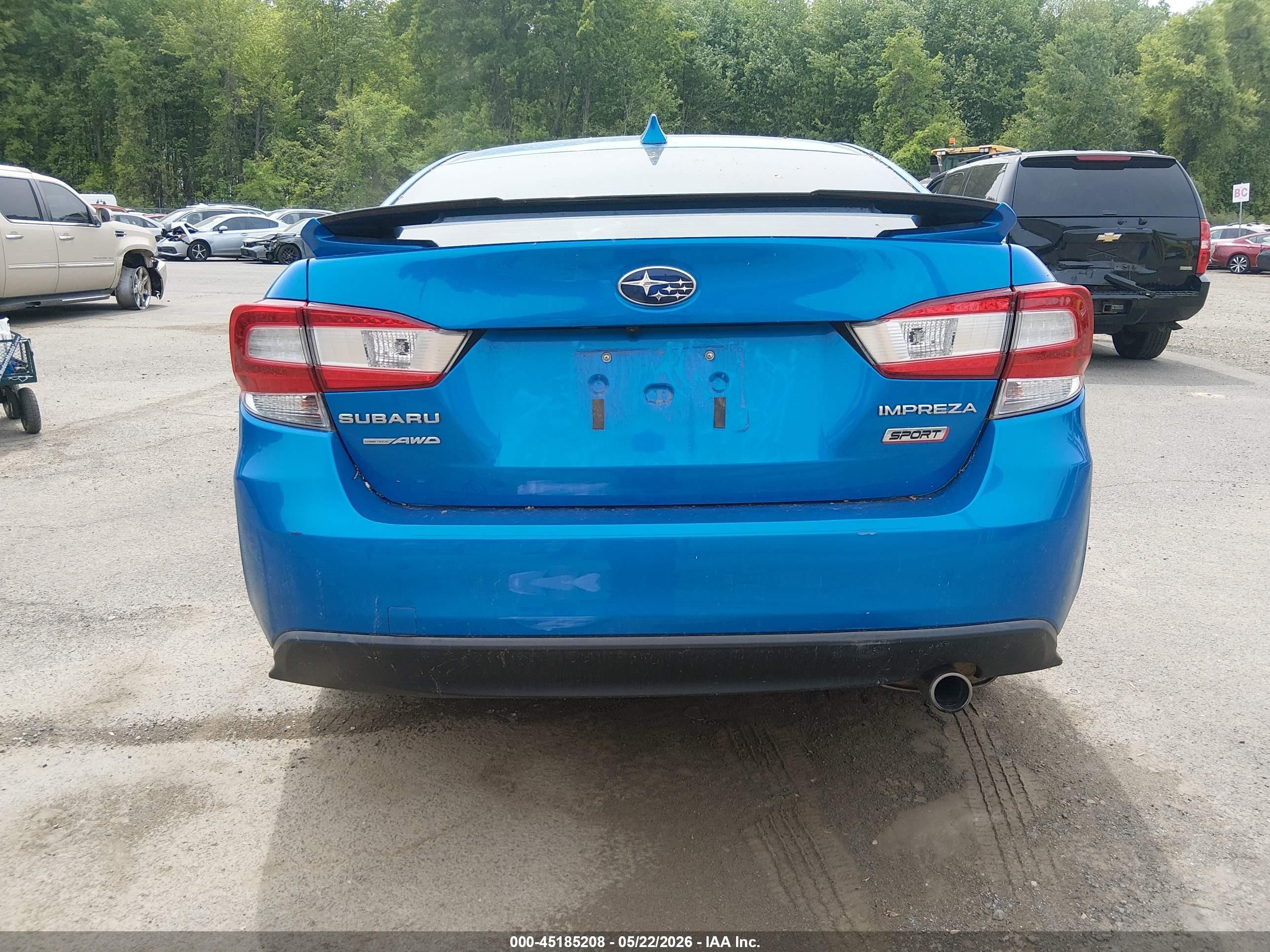 2022 Subaru Impreza Sport Blue vin: 4S3GKAL69N3600777