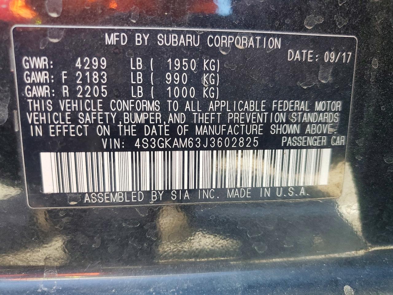 2018 Subaru Impreza Sport Black vin: 4S3GKAM63J3602825
