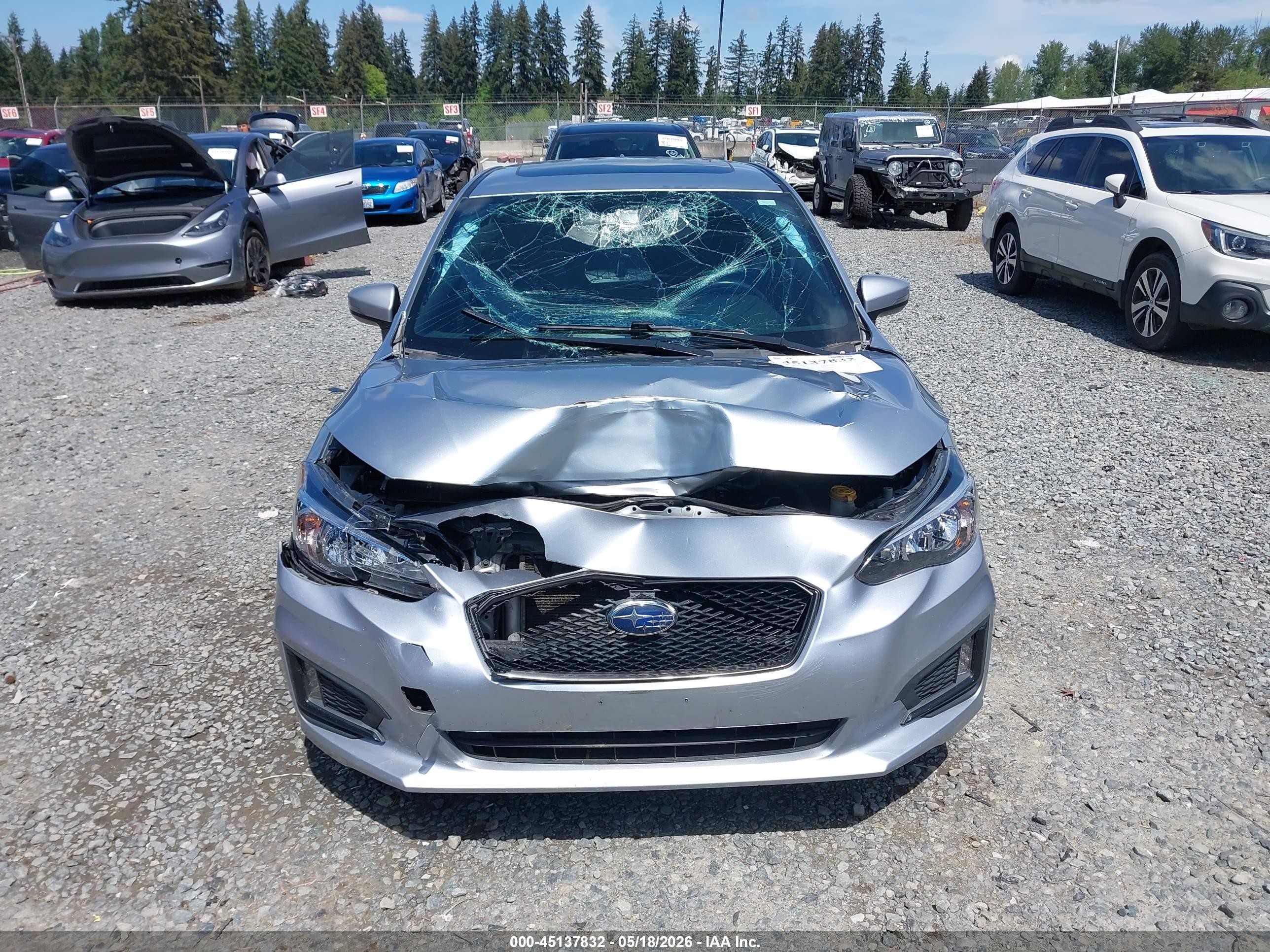 2017 Subaru Impreza 2.0i Sport Gray vin: 4S3GKAM65H3608944