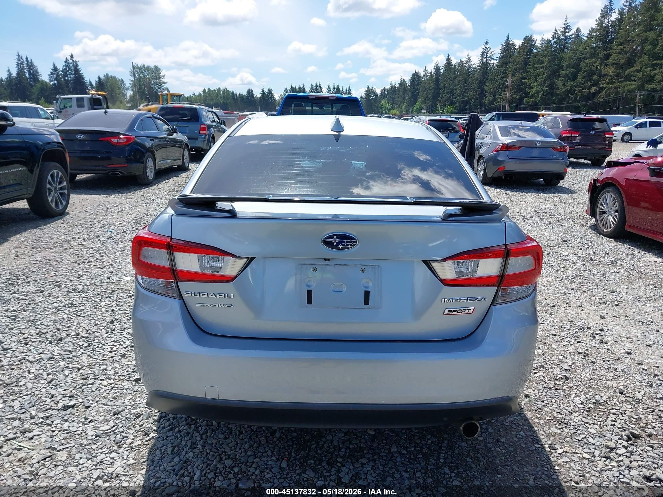 2017 Subaru Impreza 2.0i Sport Gray vin: 4S3GKAM65H3608944