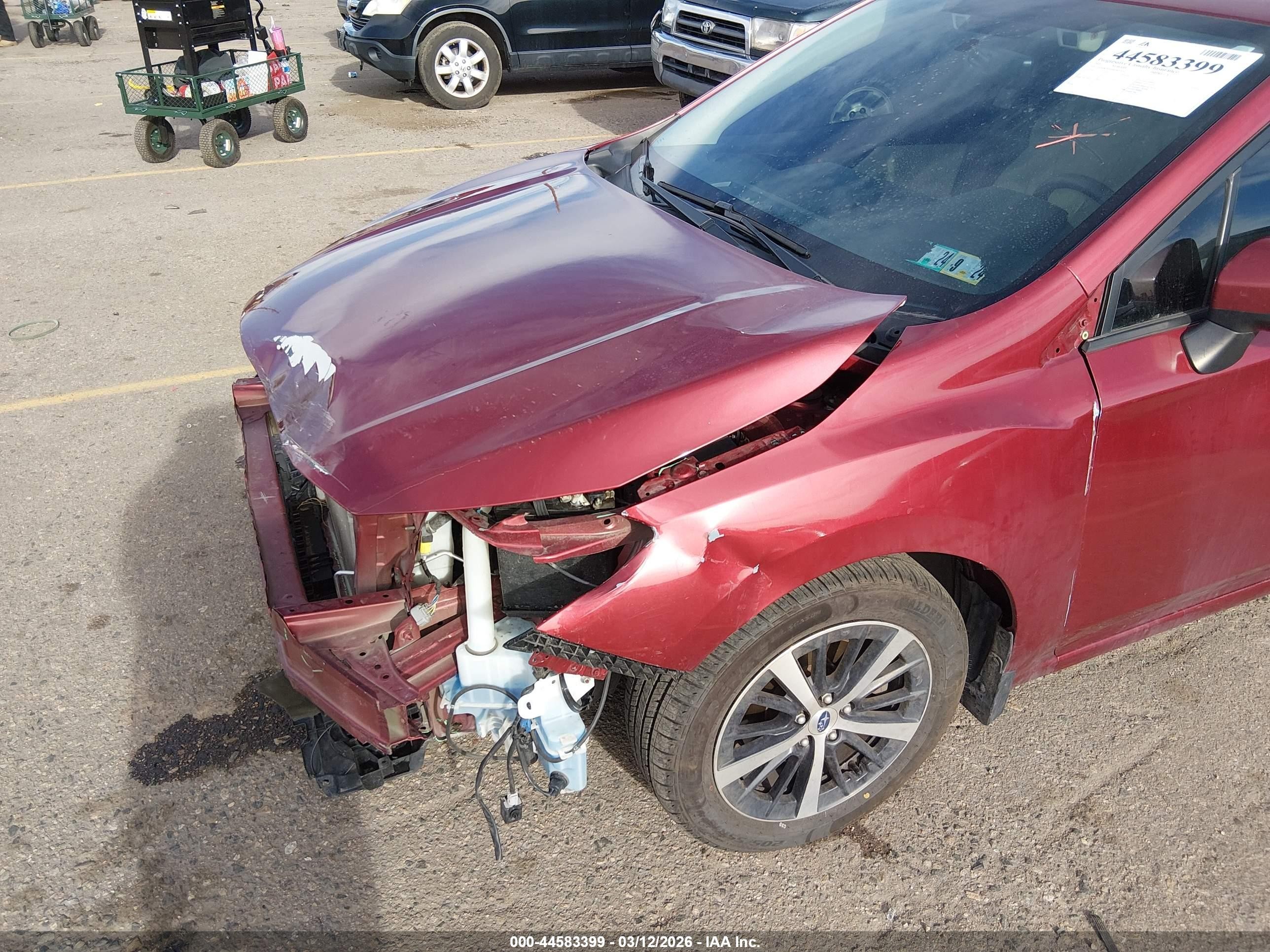 2022 Subaru Impreza Premium Red vin: 4S3GKAV60N3601474