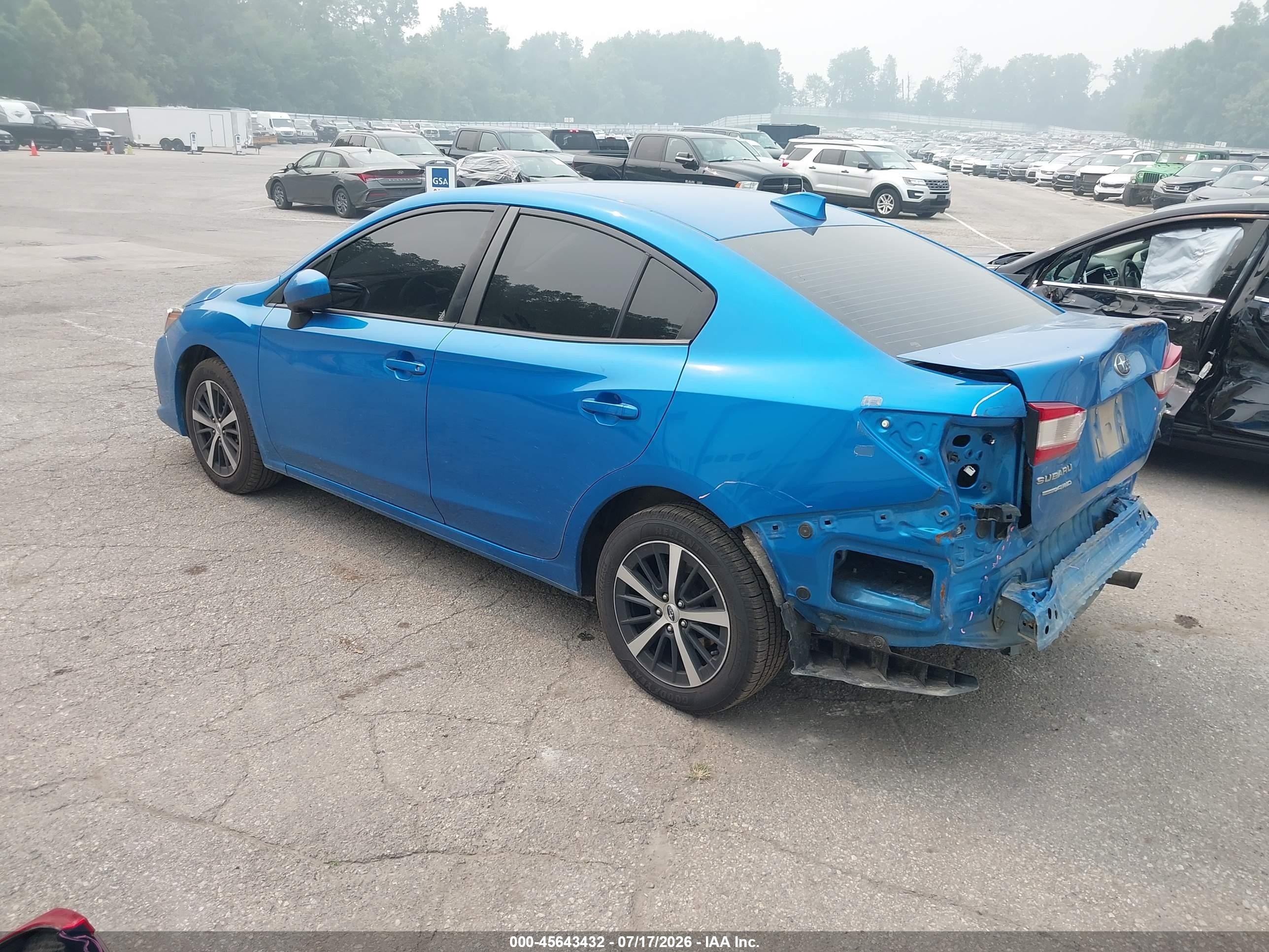 2022 Subaru Impreza Premium Blue vin: 4S3GKAV65N3606234