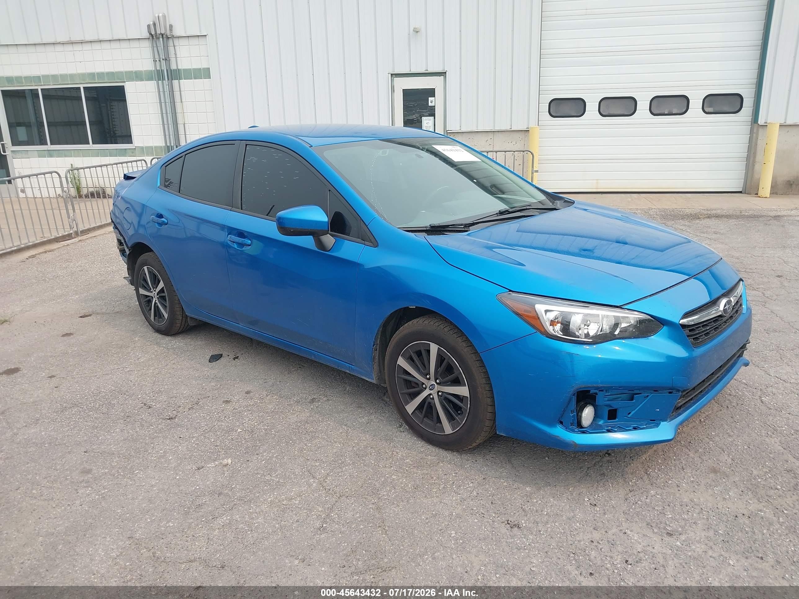 2022 Subaru Impreza Premium Blue vin: 4S3GKAV65N3606234