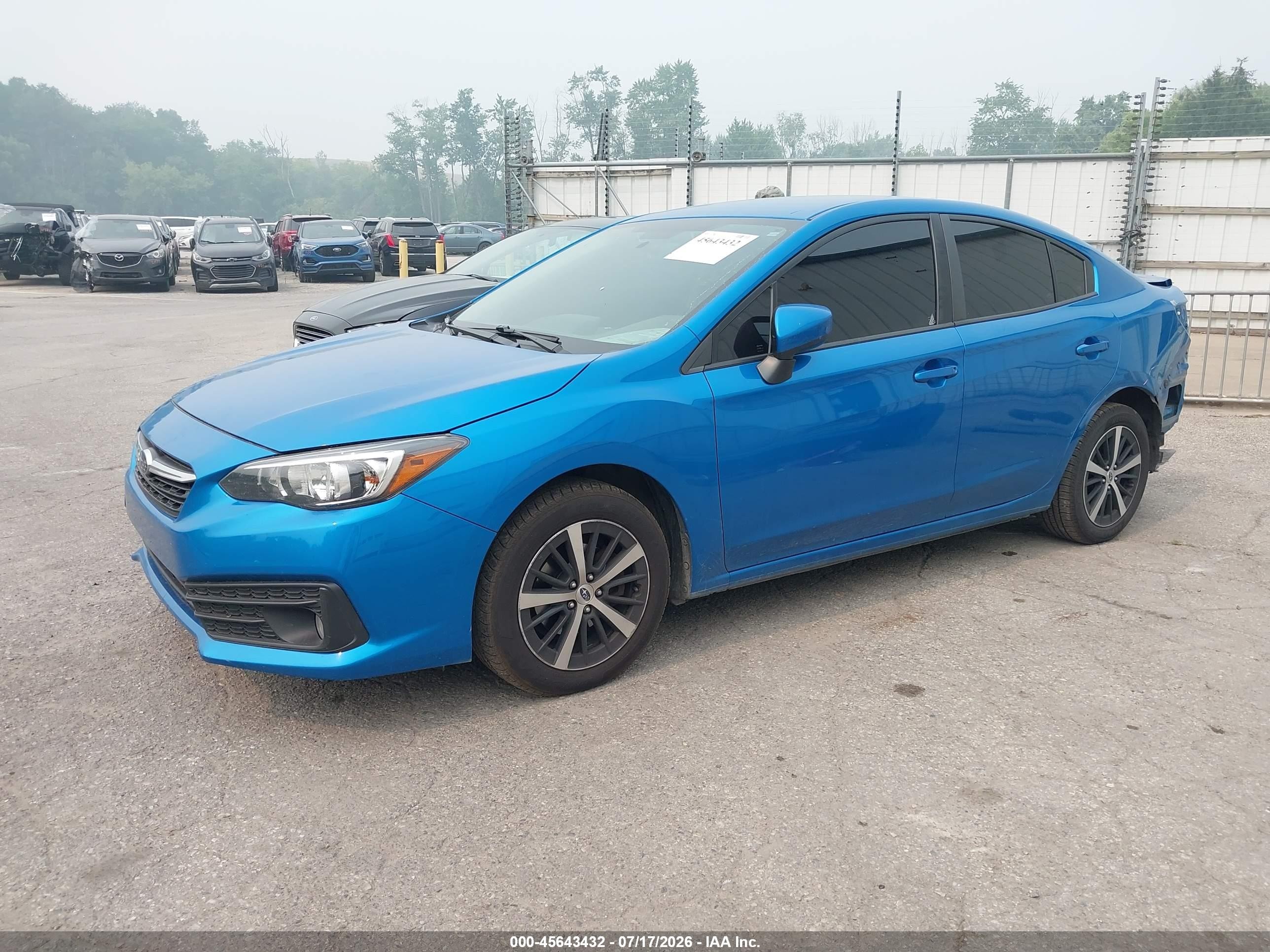 2022 Subaru Impreza Premium Blue vin: 4S3GKAV65N3606234