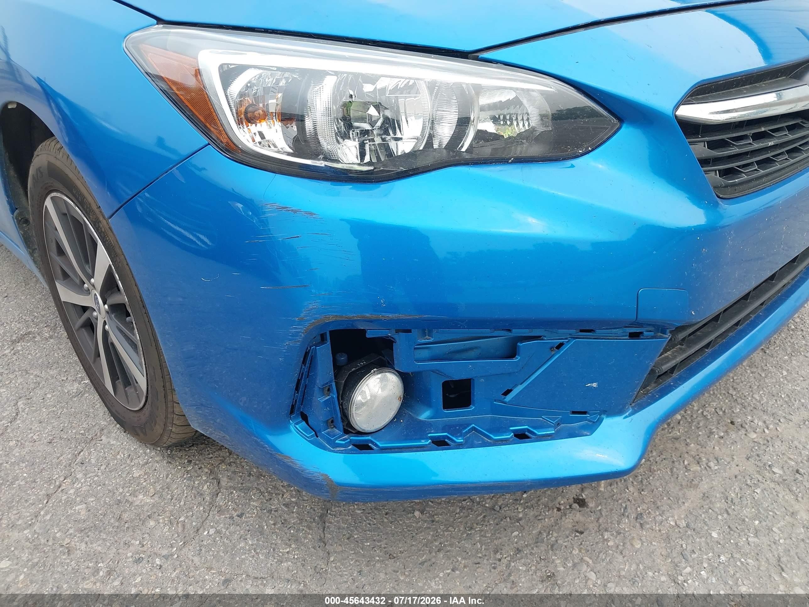 2022 Subaru Impreza Premium Blue vin: 4S3GKAV65N3606234