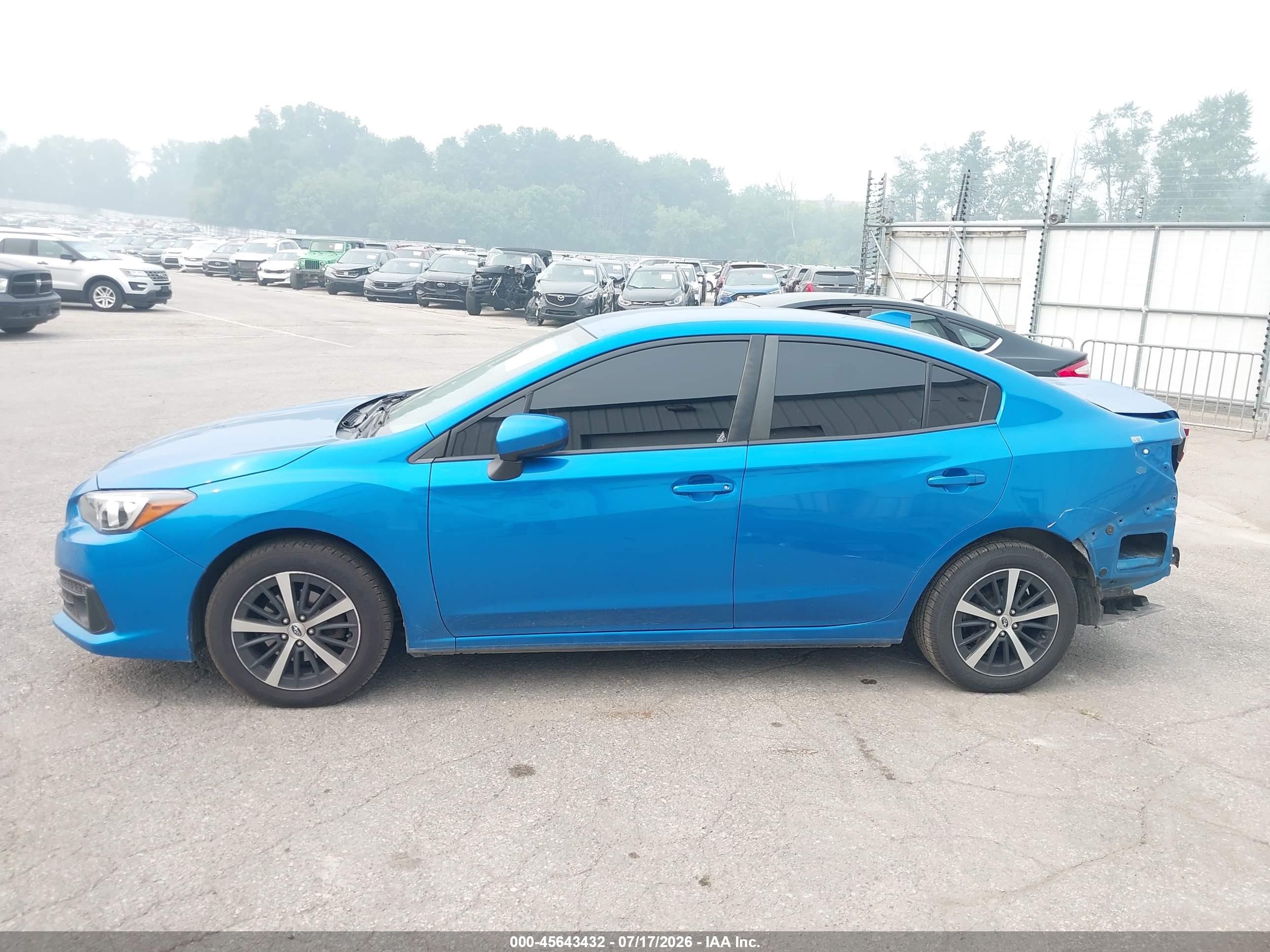 2022 Subaru Impreza Premium Blue vin: 4S3GKAV65N3606234
