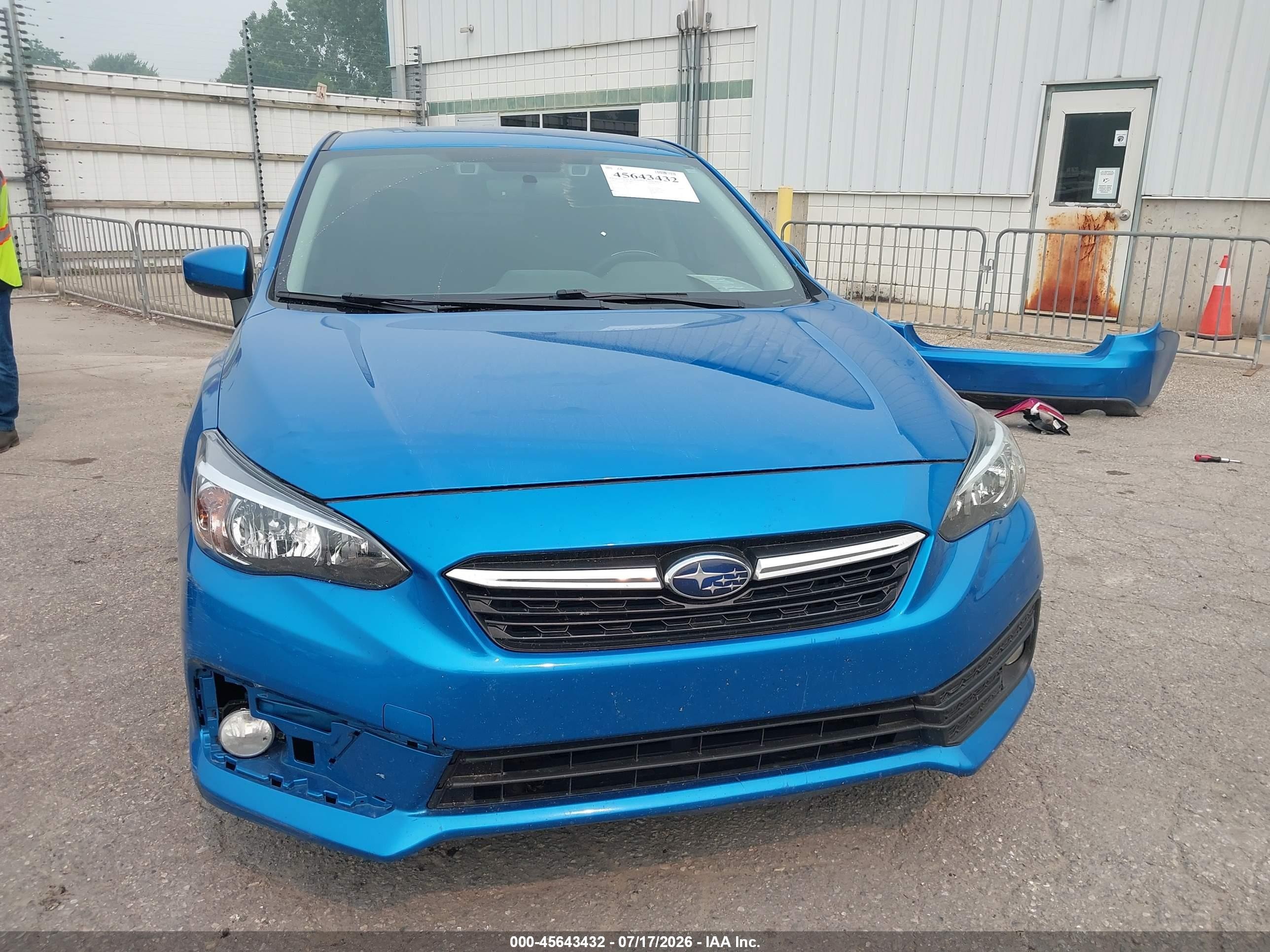 2022 Subaru Impreza Premium Blue vin: 4S3GKAV65N3606234