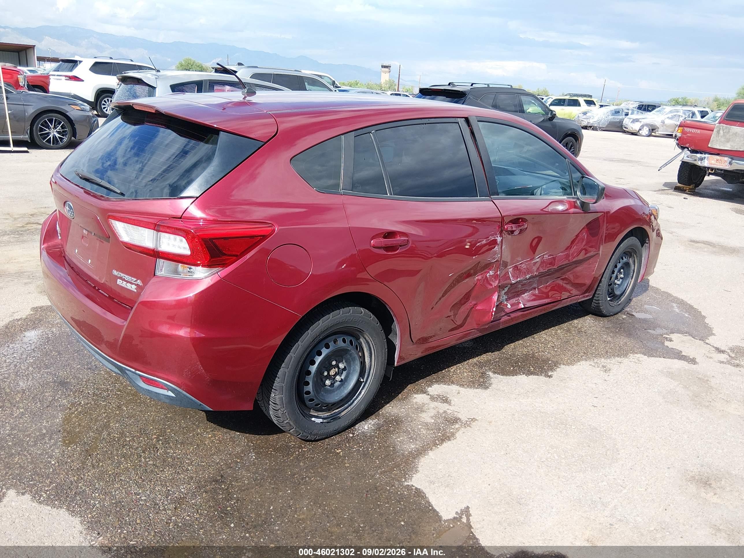 2017 Subaru Impreza 2.0i Red vin: 4S3GTAA60H3721086