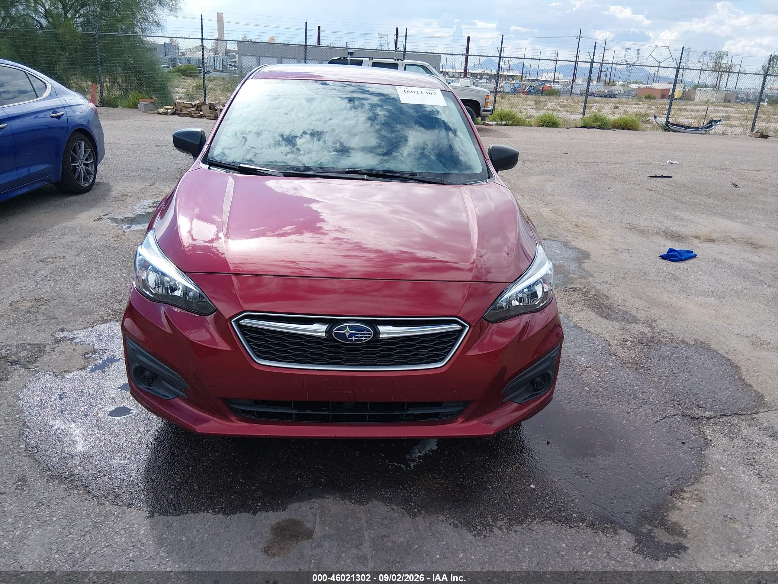 2017 Subaru Impreza 2.0i Red vin: 4S3GTAA60H3721086