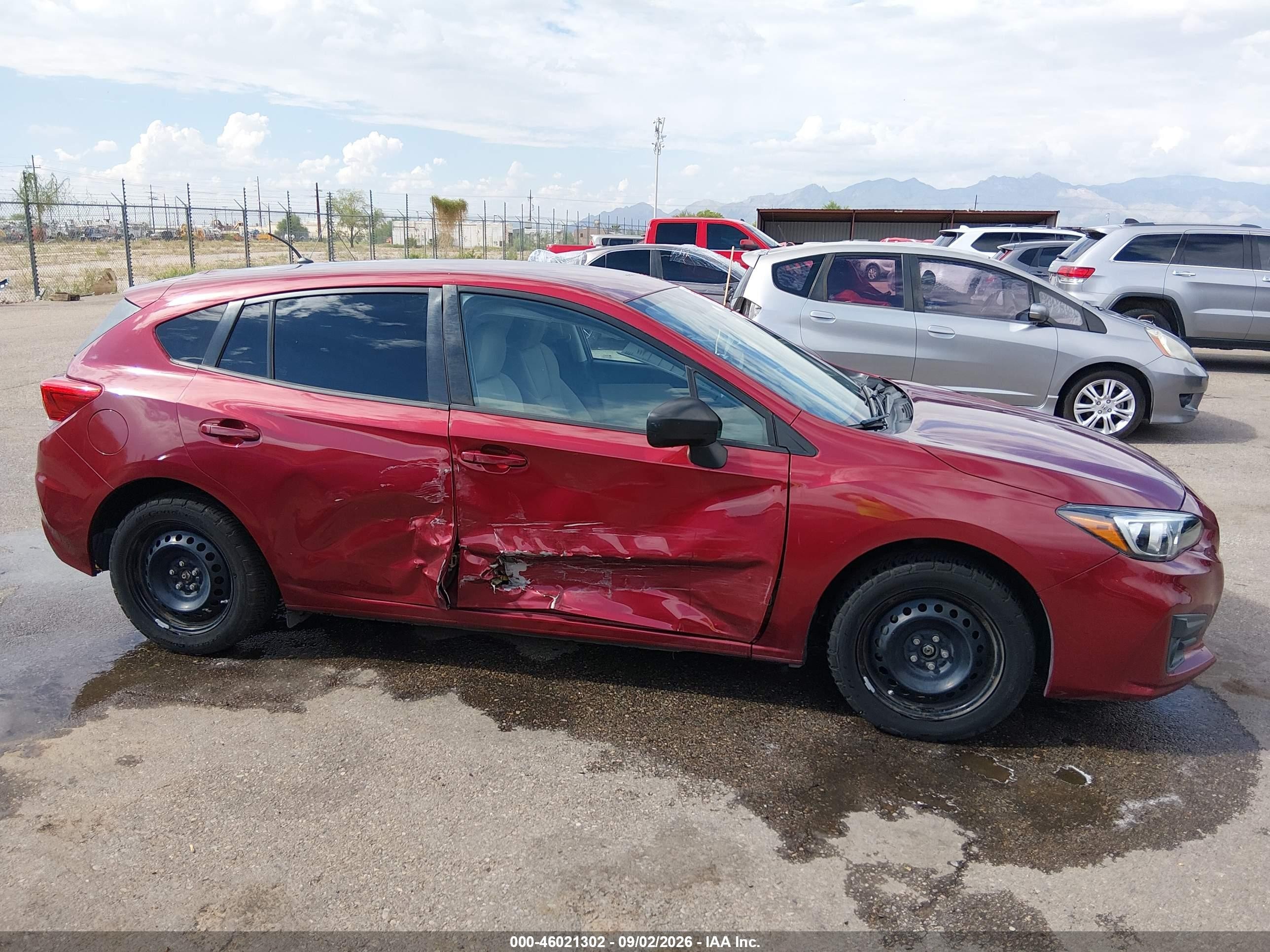 2017 Subaru Impreza 2.0i Red vin: 4S3GTAA60H3721086