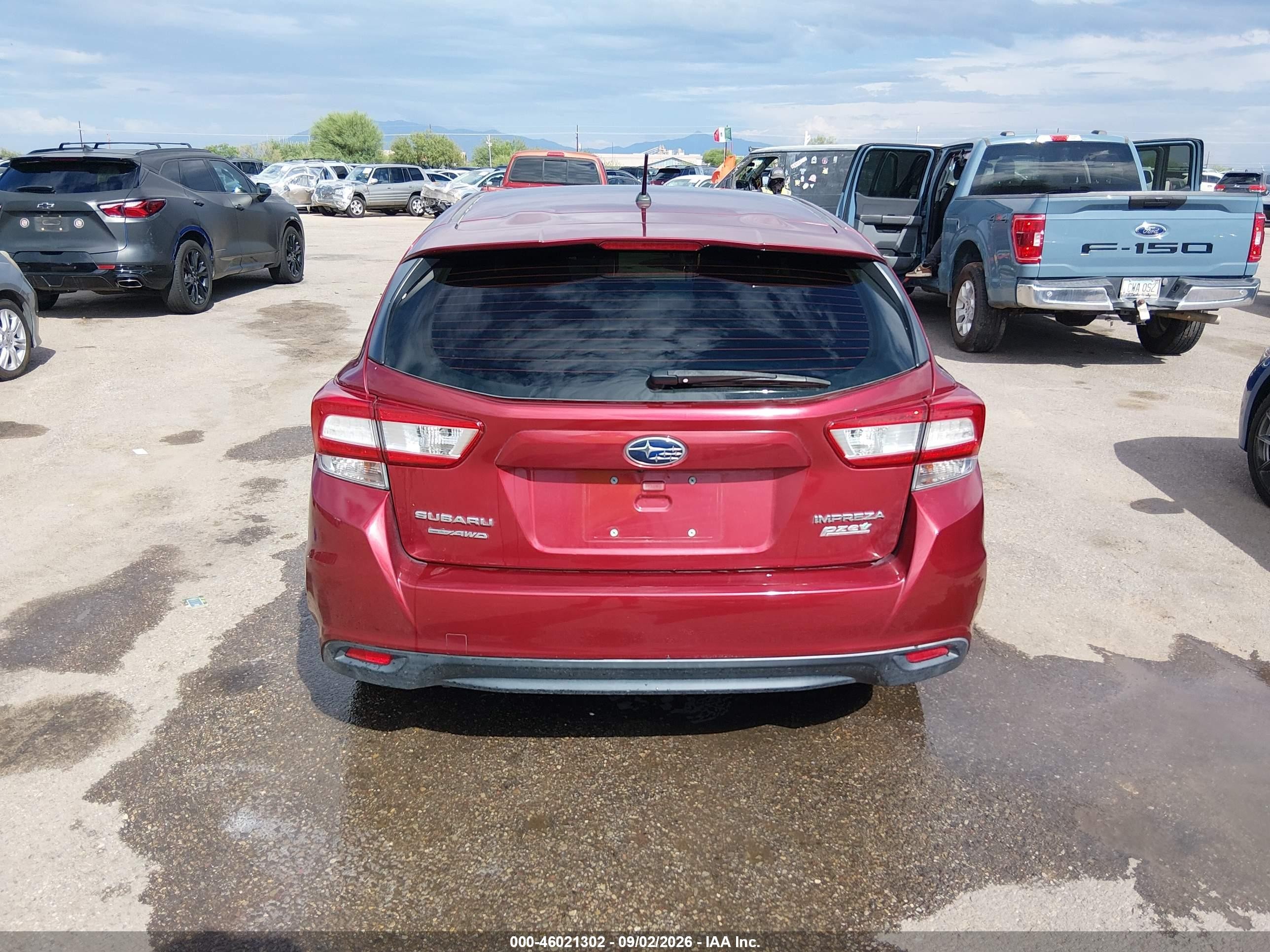 2017 Subaru Impreza 2.0i Red vin: 4S3GTAA60H3721086