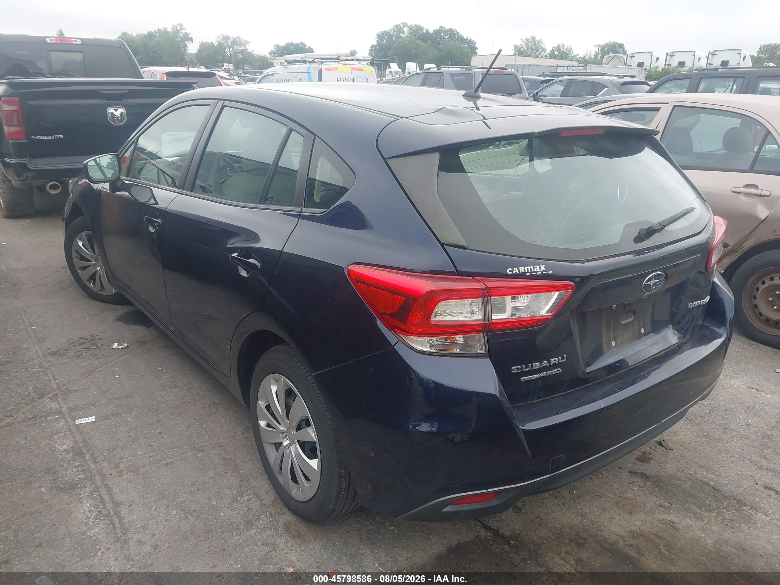 2019 Subaru Impreza 2.0i Blue vin: 4S3GTAA60K3750515