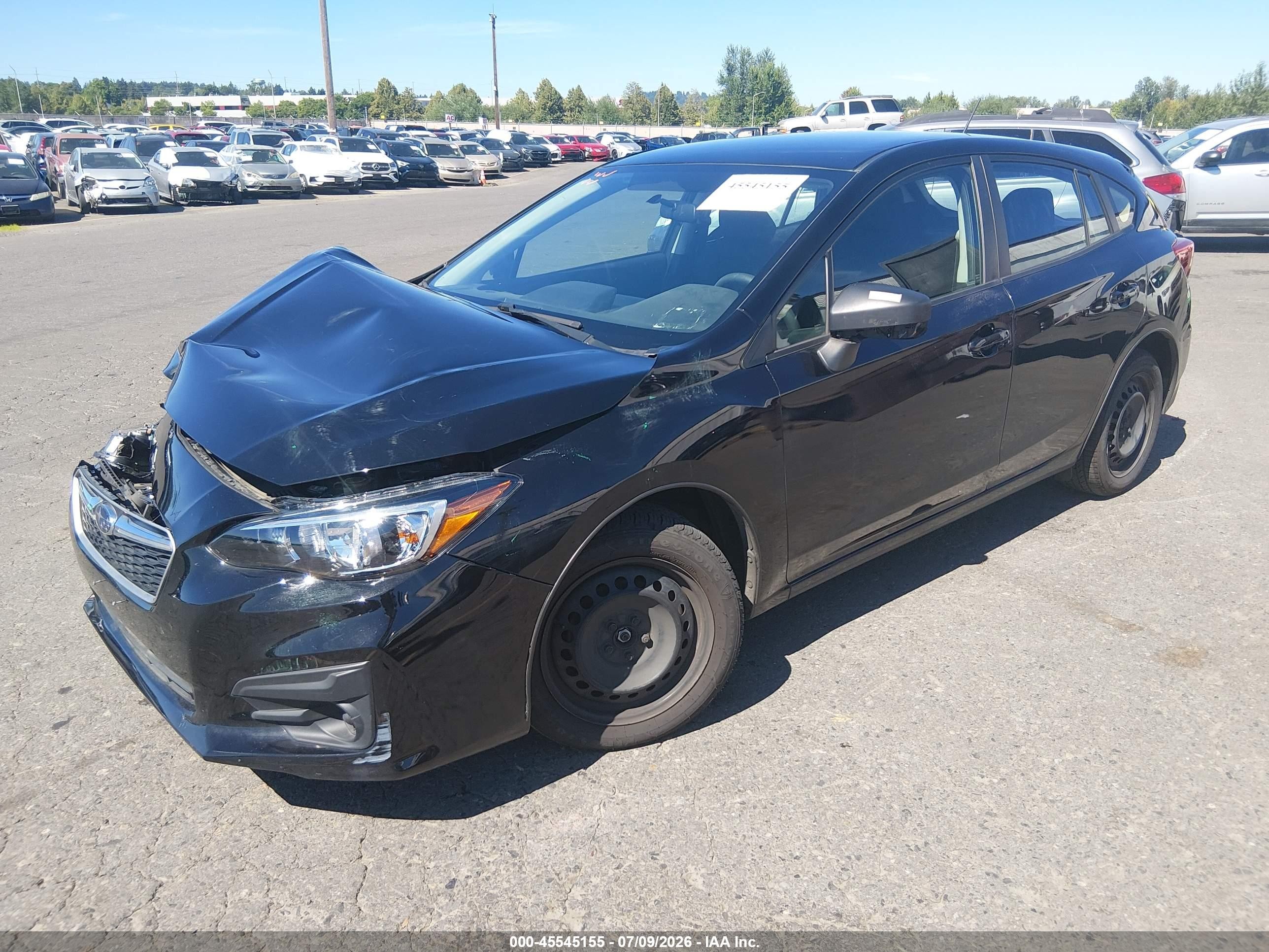 2018 Subaru Impreza 2.0i Black vin: 4S3GTAA62J3710547