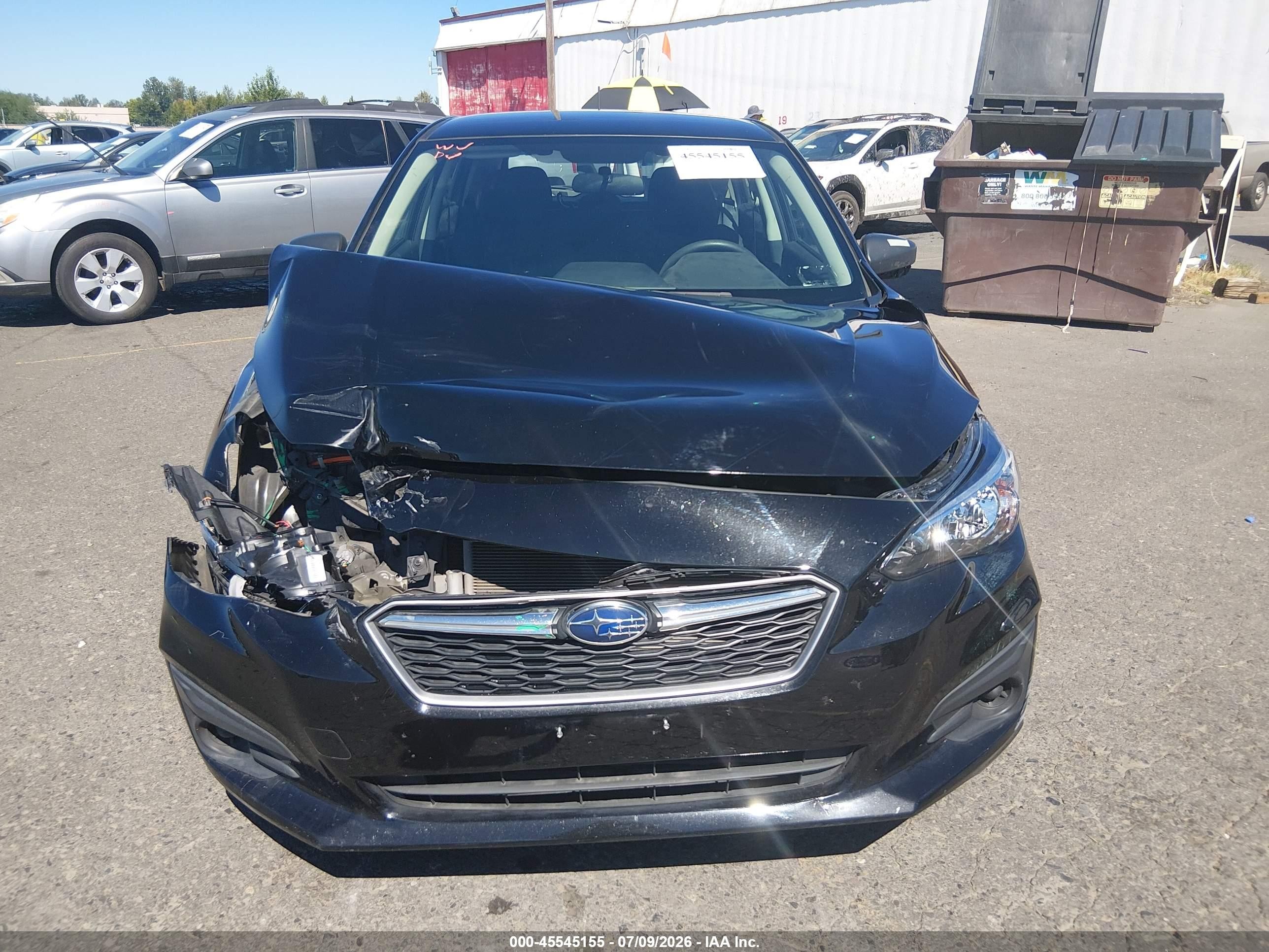2018 Subaru Impreza 2.0i Black vin: 4S3GTAA62J3710547