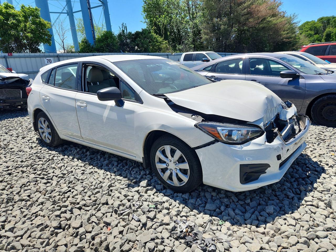2019 Subaru Impreza White vin: 4S3GTAA67K3763424