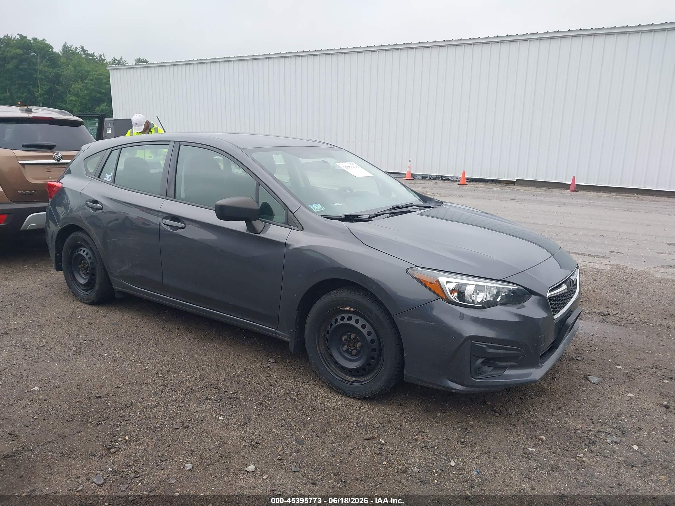 2019 Subaru Impreza 2.0i Gray vin: 4S3GTAA6XK3700897