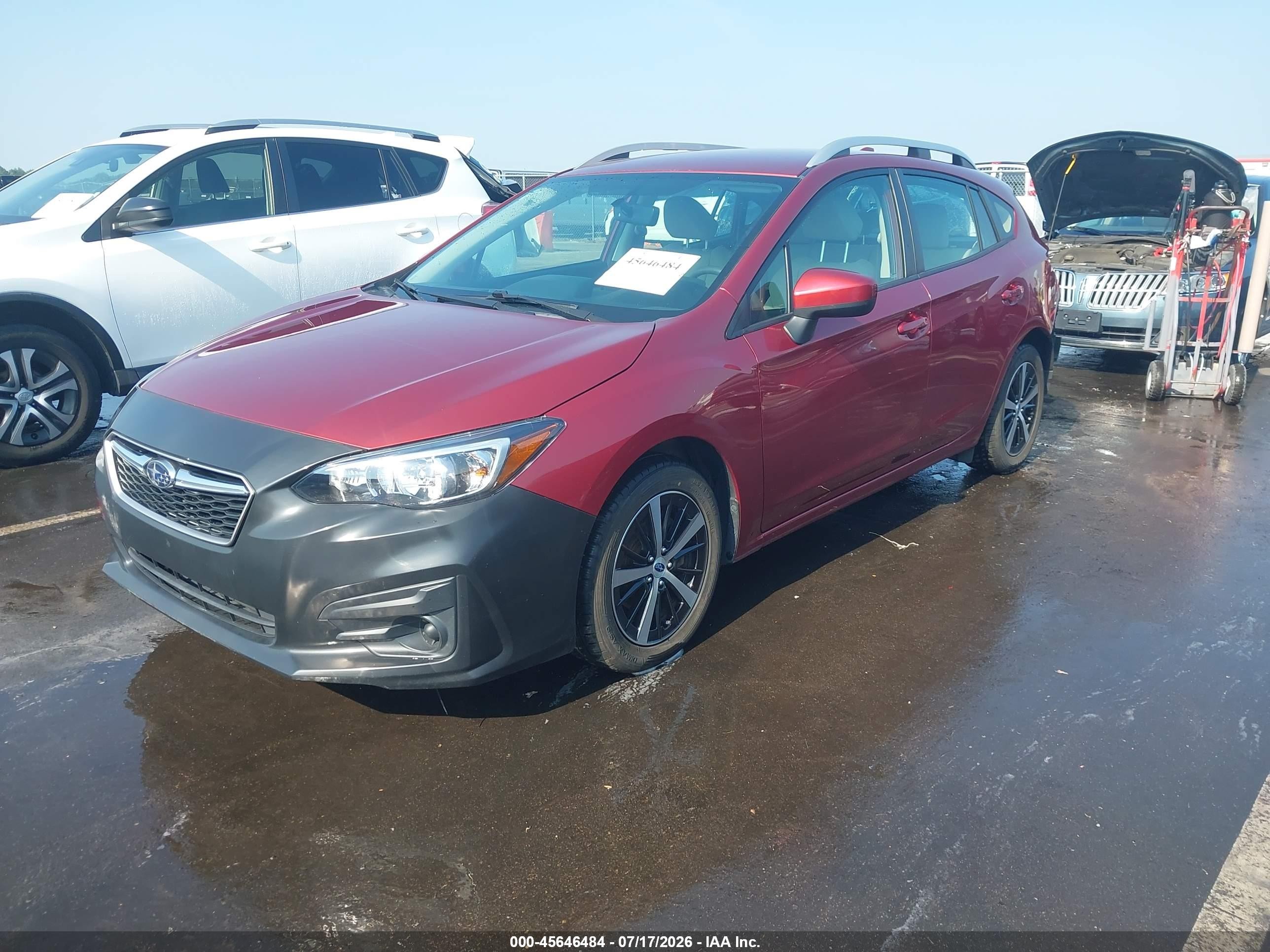 2019 Subaru Impreza 2.0i Premium Maroon vin: 4S3GTAC68K3743518