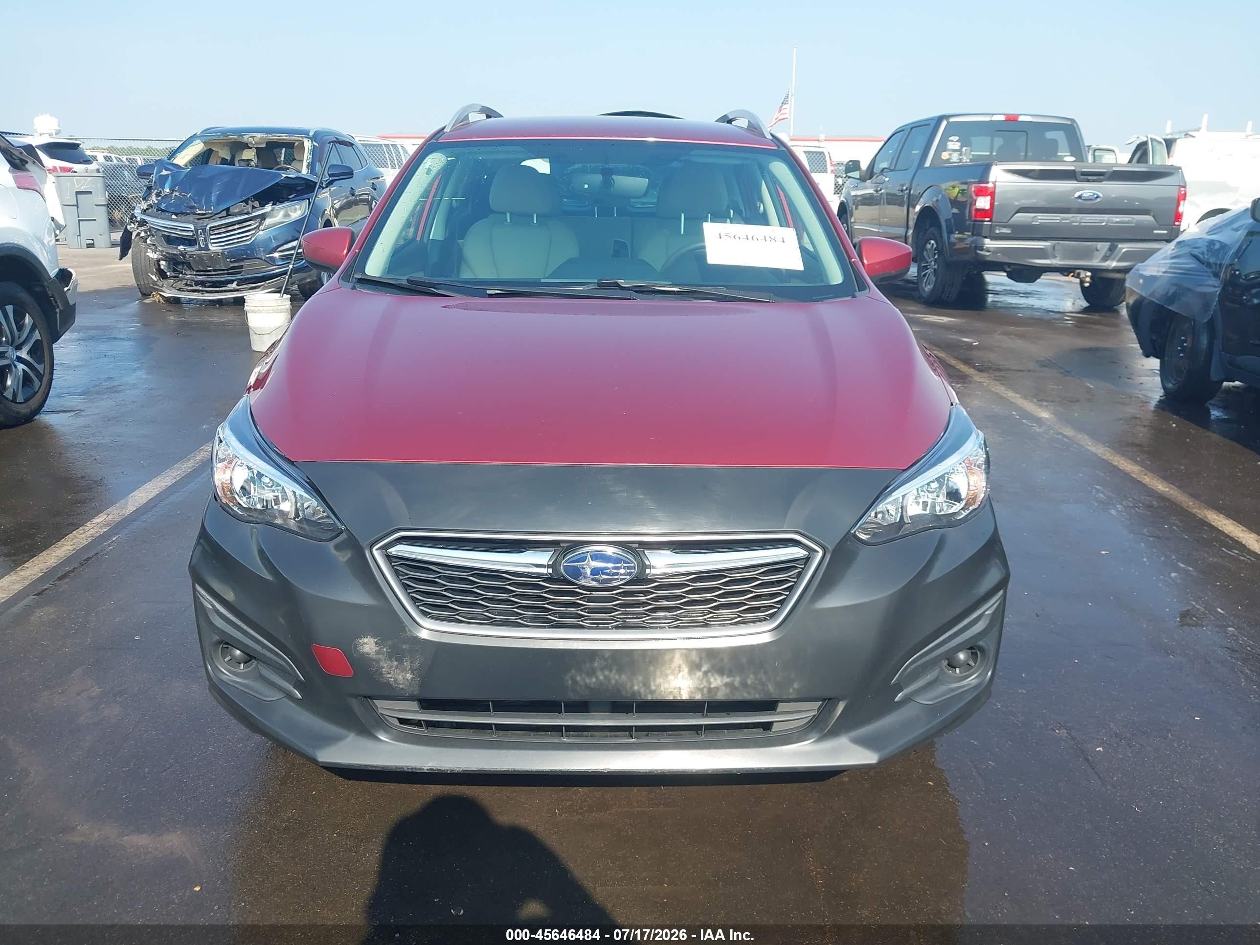 2019 Subaru Impreza 2.0i Premium Maroon vin: 4S3GTAC68K3743518