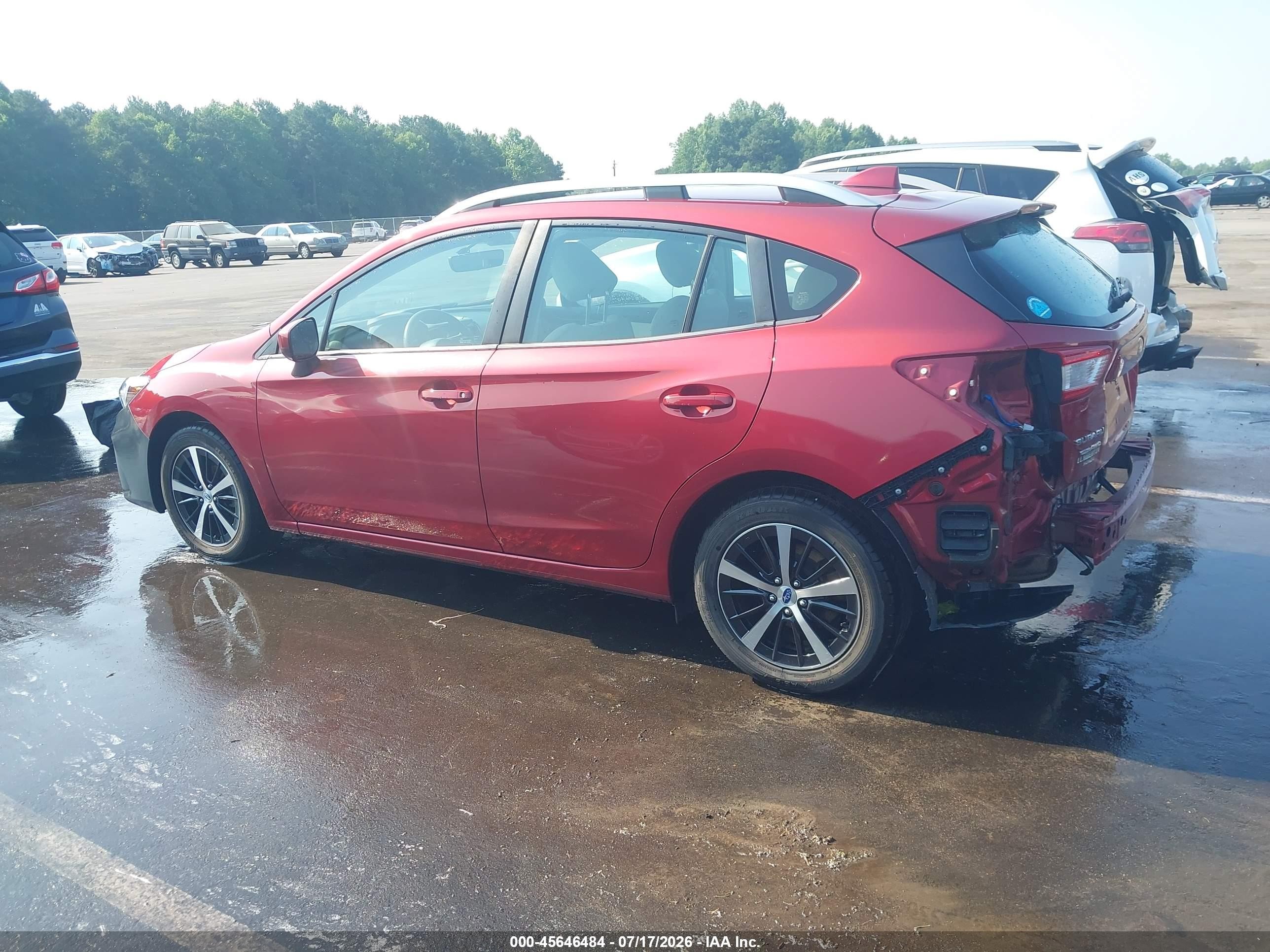 2019 Subaru Impreza 2.0i Premium Maroon vin: 4S3GTAC68K3743518