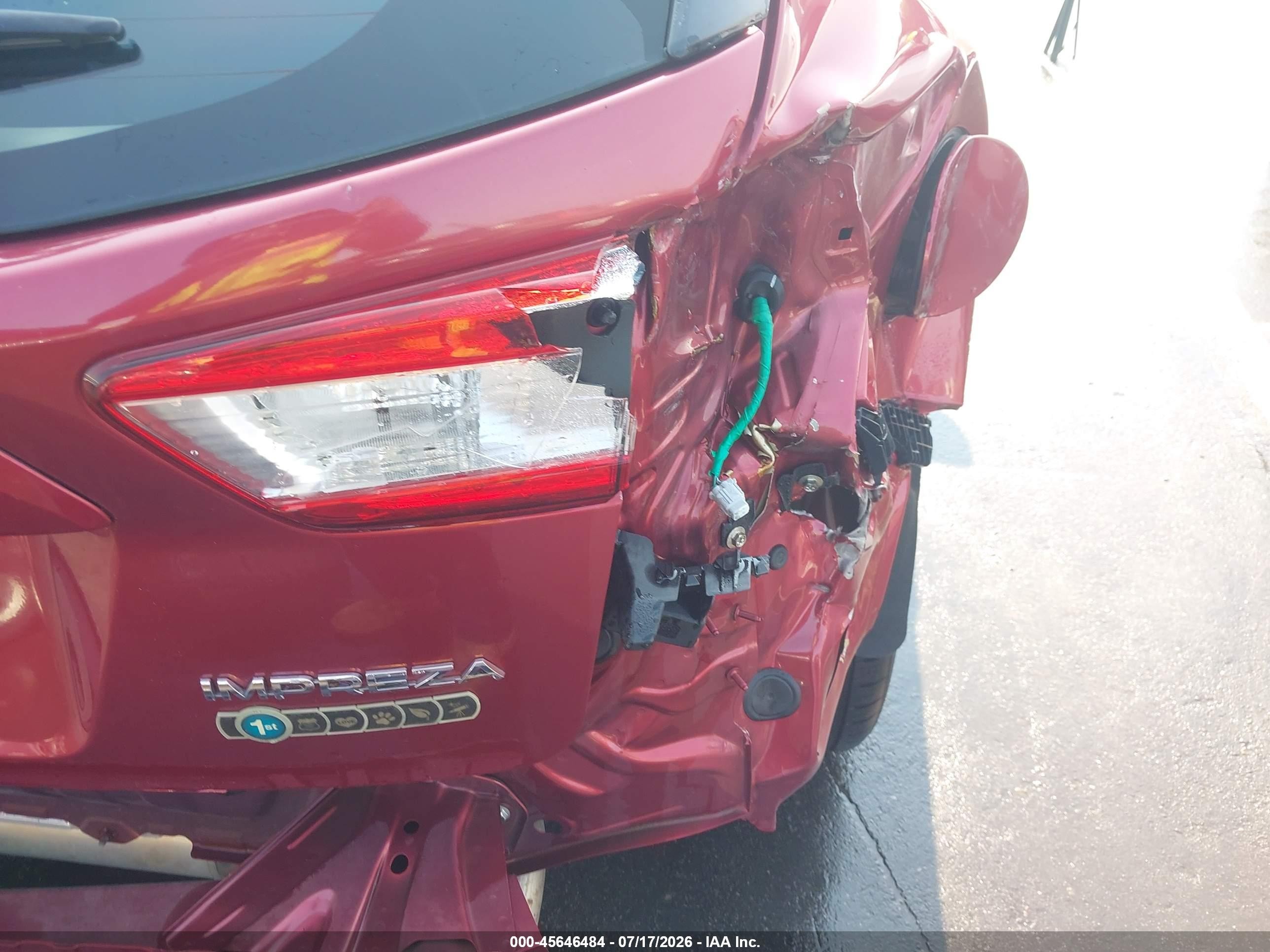 2019 Subaru Impreza 2.0i Premium Maroon vin: 4S3GTAC68K3743518