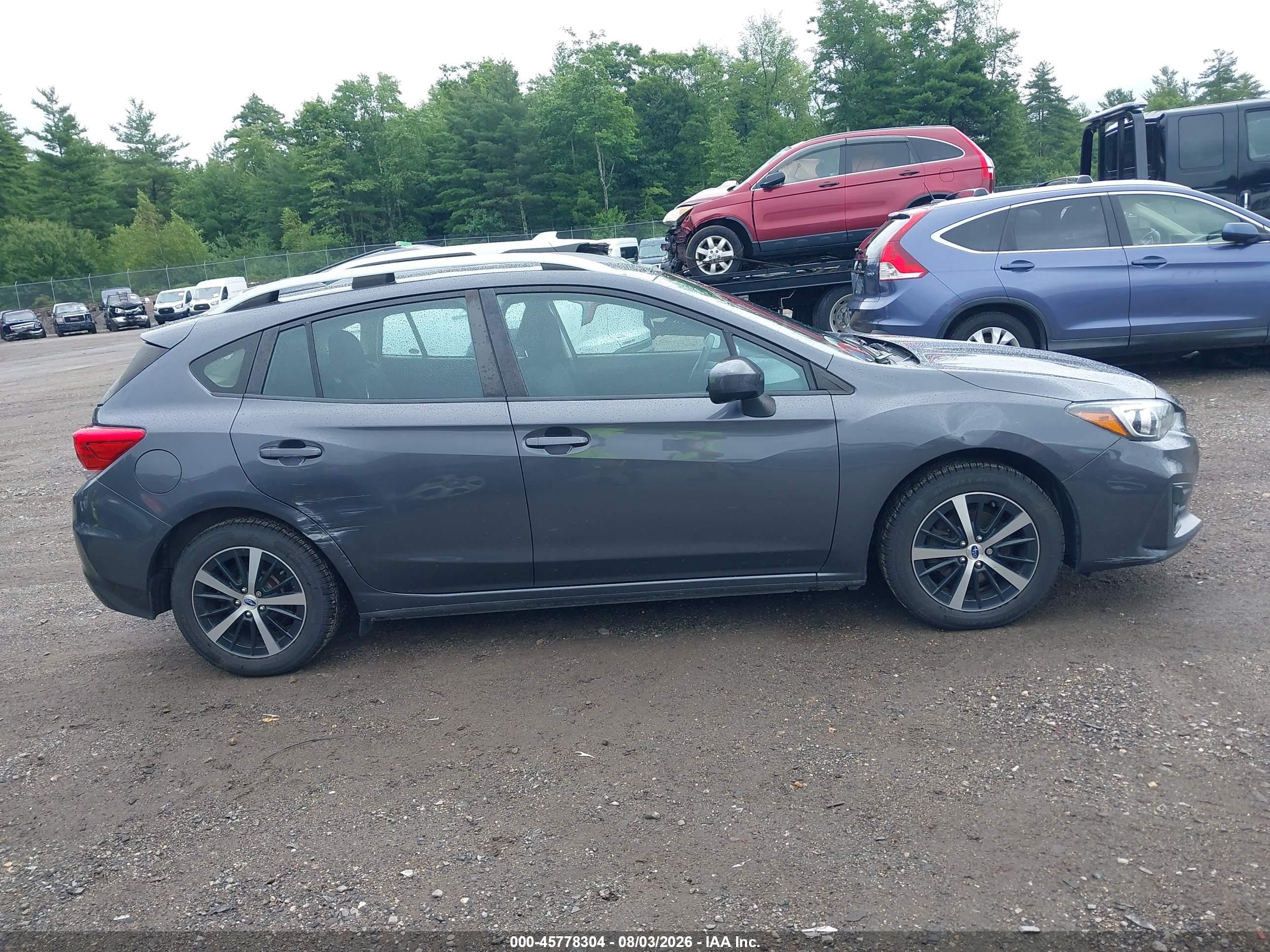 2019 Subaru Impreza 2.0i Premium Gray vin: 4S3GTAC69K3735380