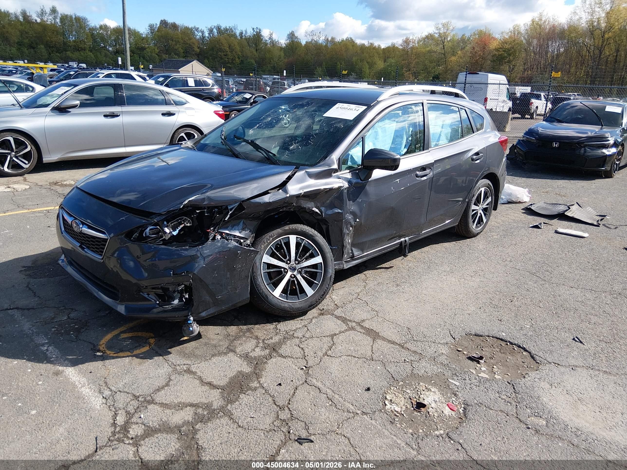 2019 Subaru Impreza 2.0i Premium Gray vin: 4S3GTAD61K3755895