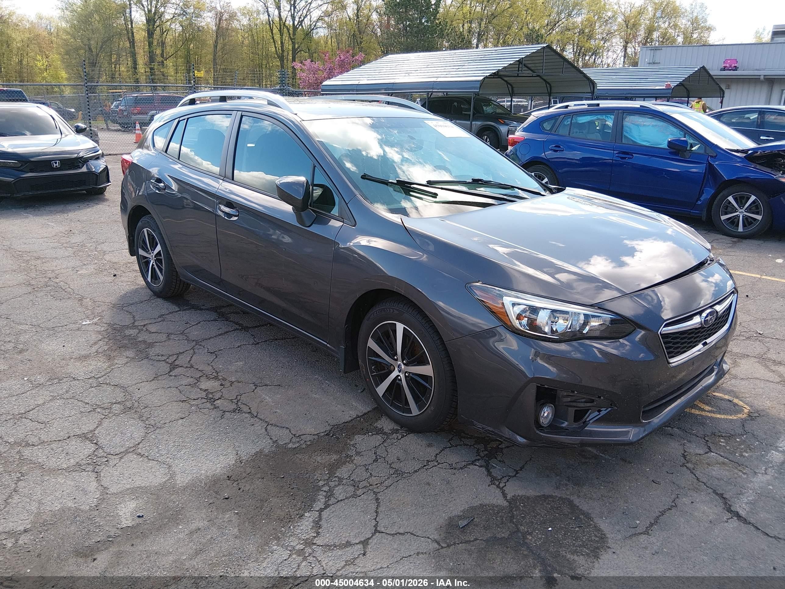 2019 Subaru Impreza 2.0i Premium Gray vin: 4S3GTAD61K3755895