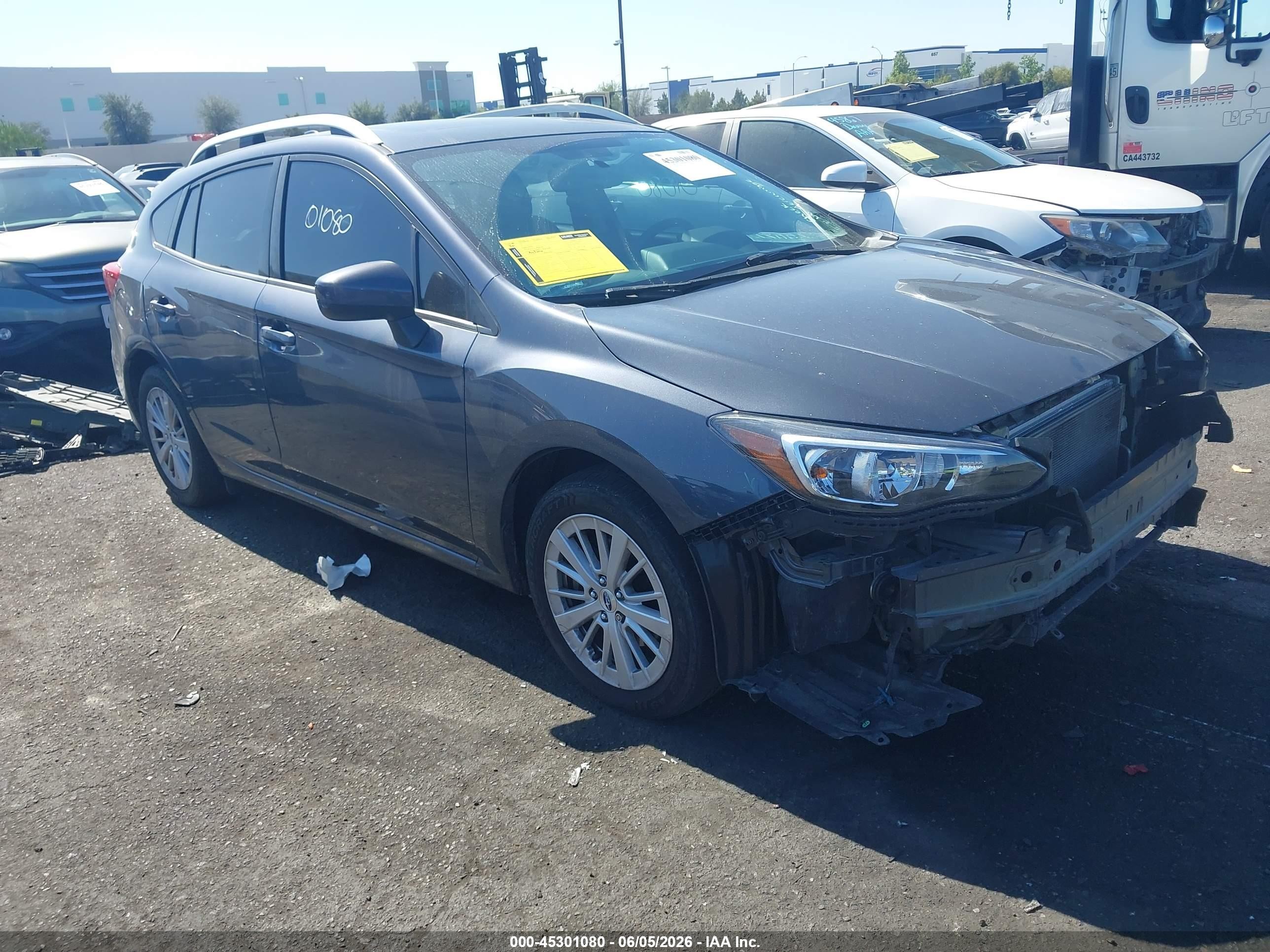 2017 Subaru Impreza 2.0i Premium Gray vin: 4S3GTAD68H3748869