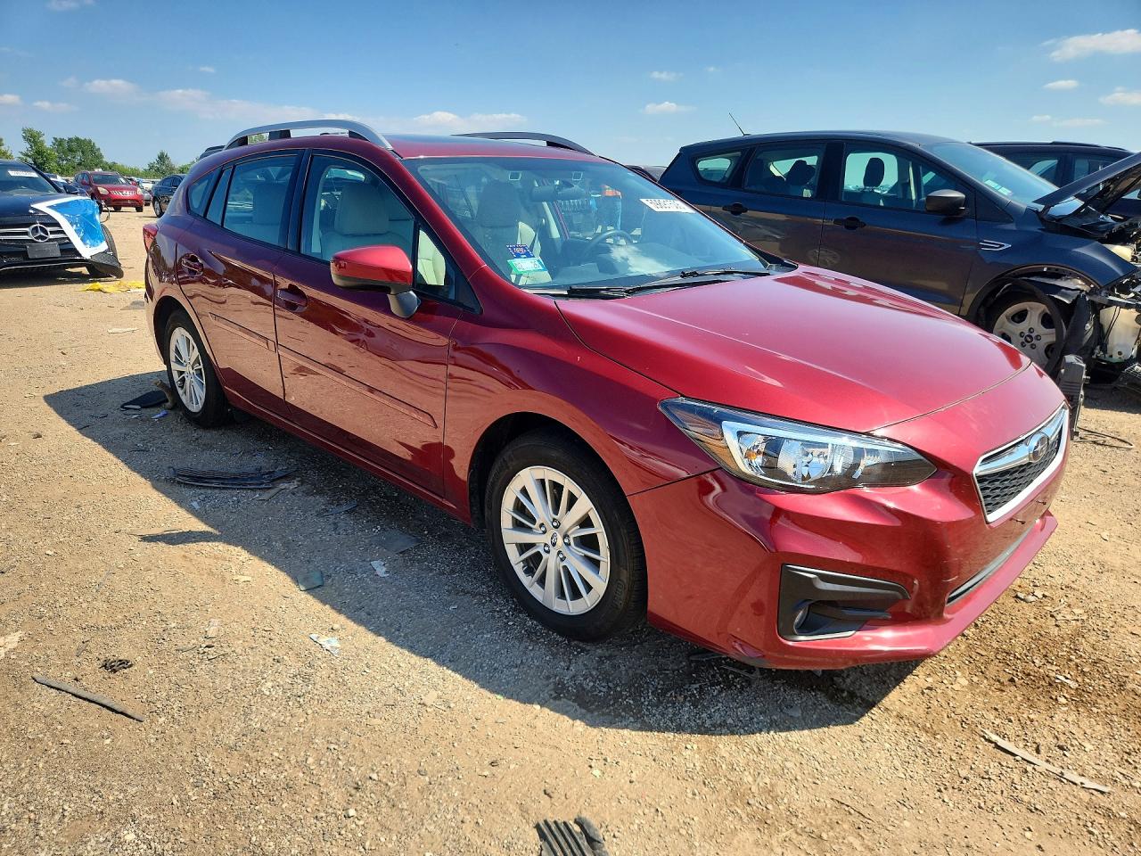 2017 Subaru Impreza Premium Plus Red vin: 4S3GTAD69H3707621