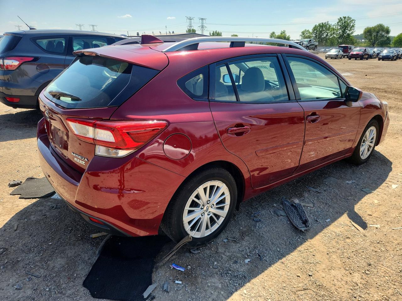 2017 Subaru Impreza Premium Plus Red vin: 4S3GTAD69H3707621