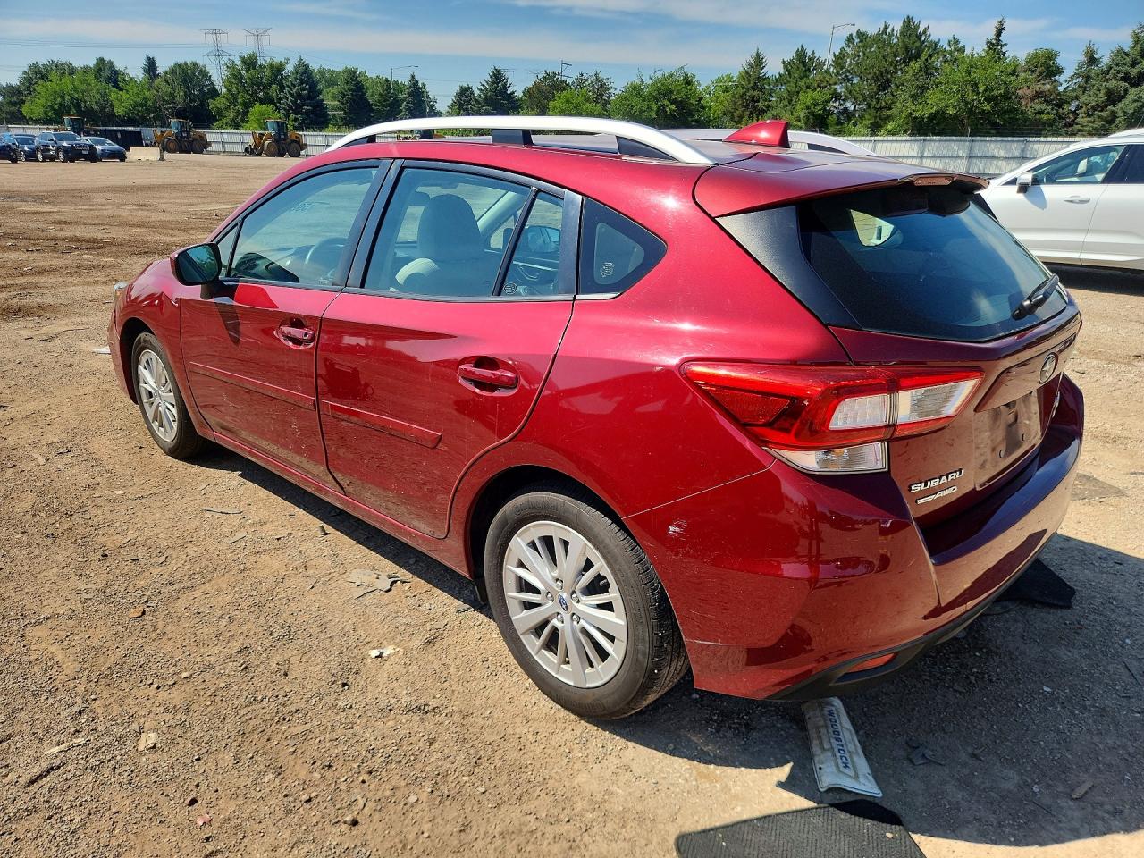 2017 Subaru Impreza Premium Plus Red vin: 4S3GTAD69H3707621