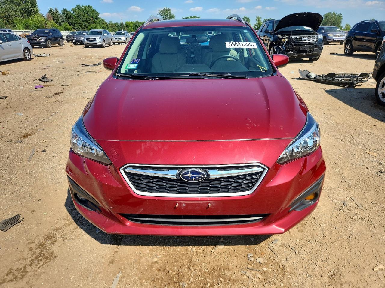 2017 Subaru Impreza Premium Plus Red vin: 4S3GTAD69H3707621