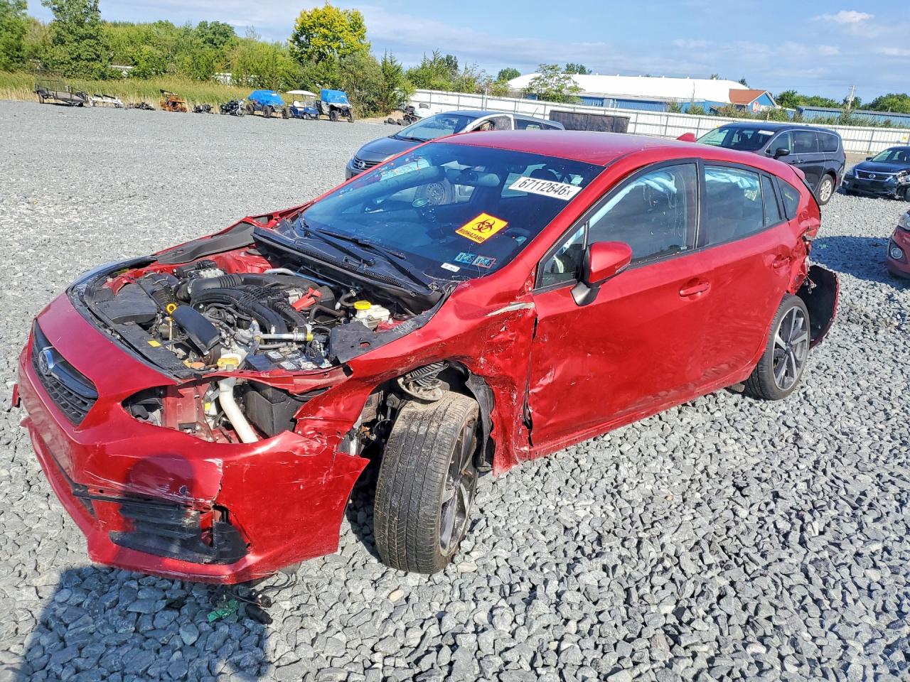2023 Subaru Impreza Sport Red vin: 4S3GTAL60P3712917