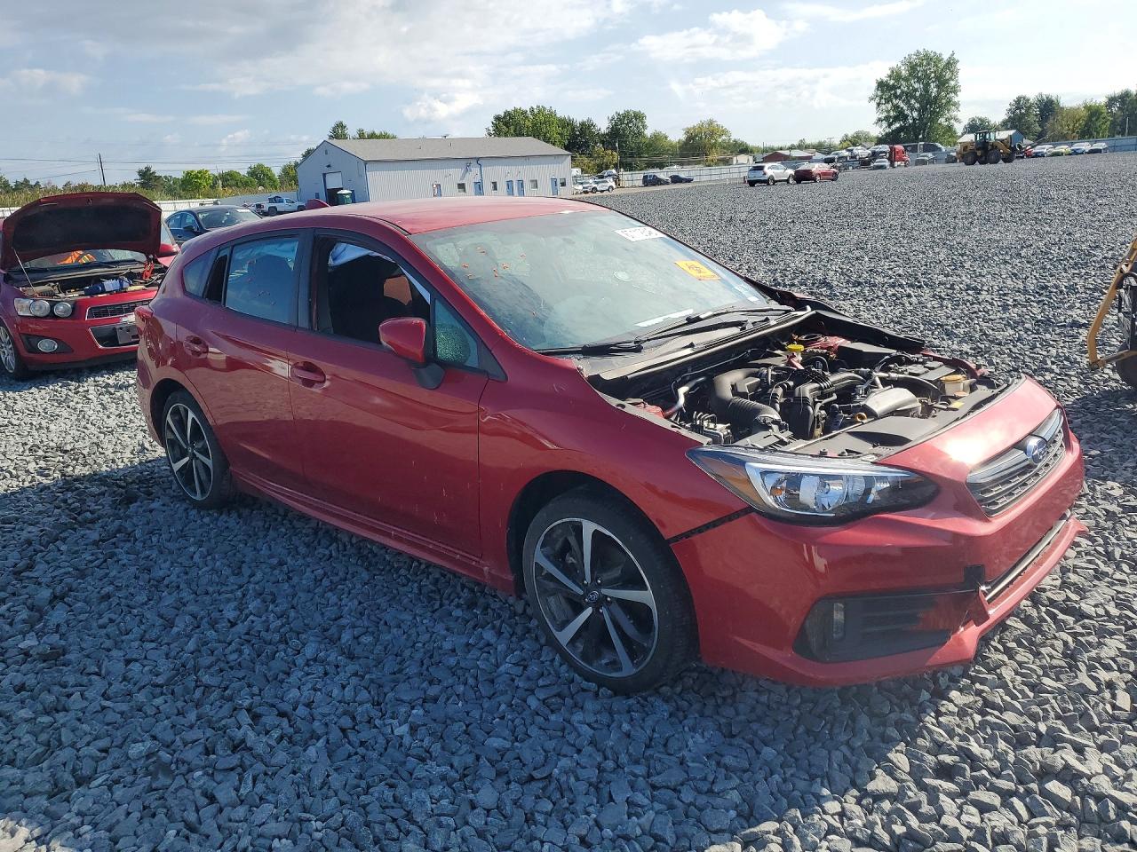 2023 Subaru Impreza Sport Red vin: 4S3GTAL60P3712917