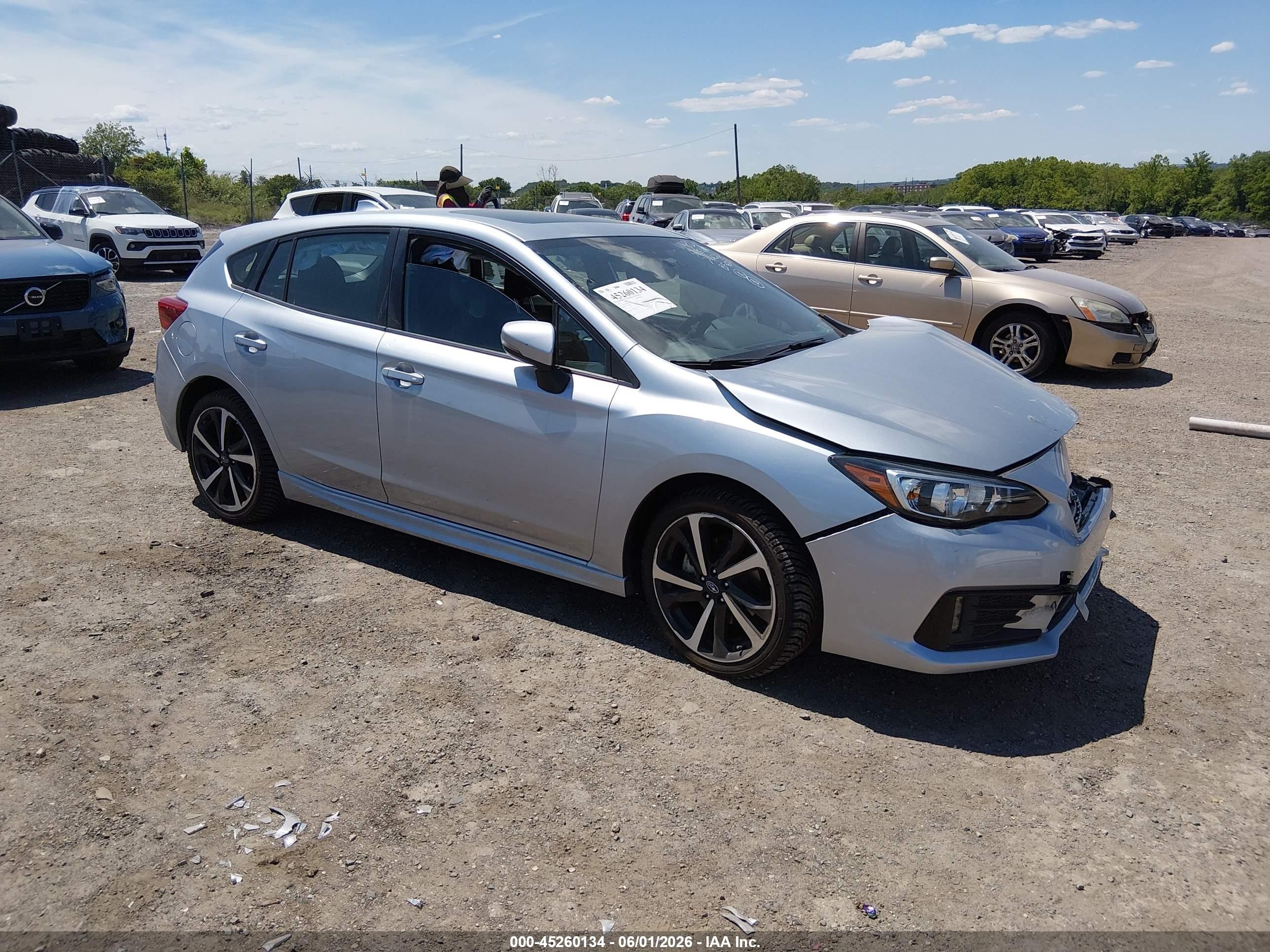 2022 Subaru Impreza Sport 5-door Silver vin: 4S3GTAM60N3703677