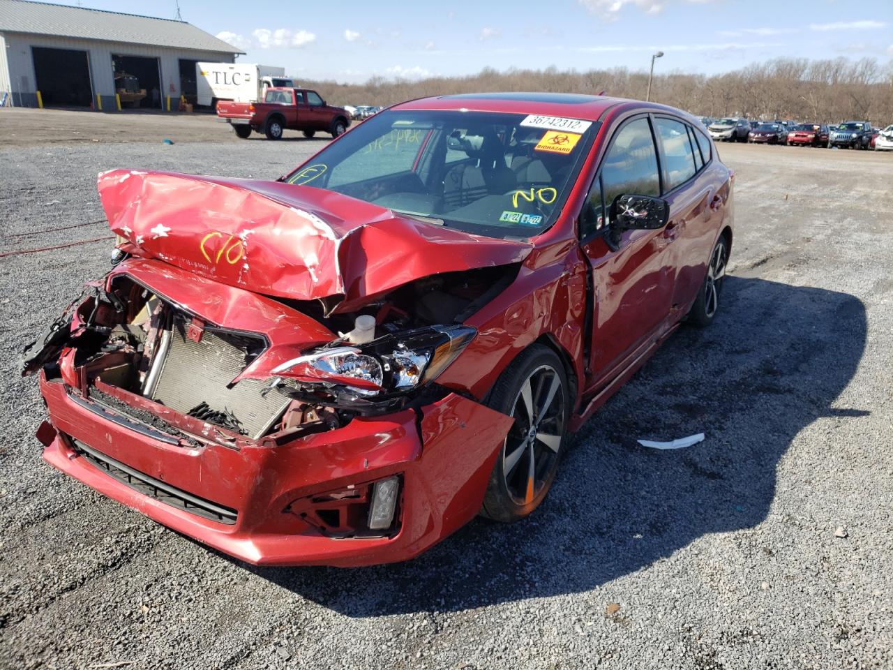 2017 Subaru Impreza Sport Red vin: 4S3GTAM68H3725284