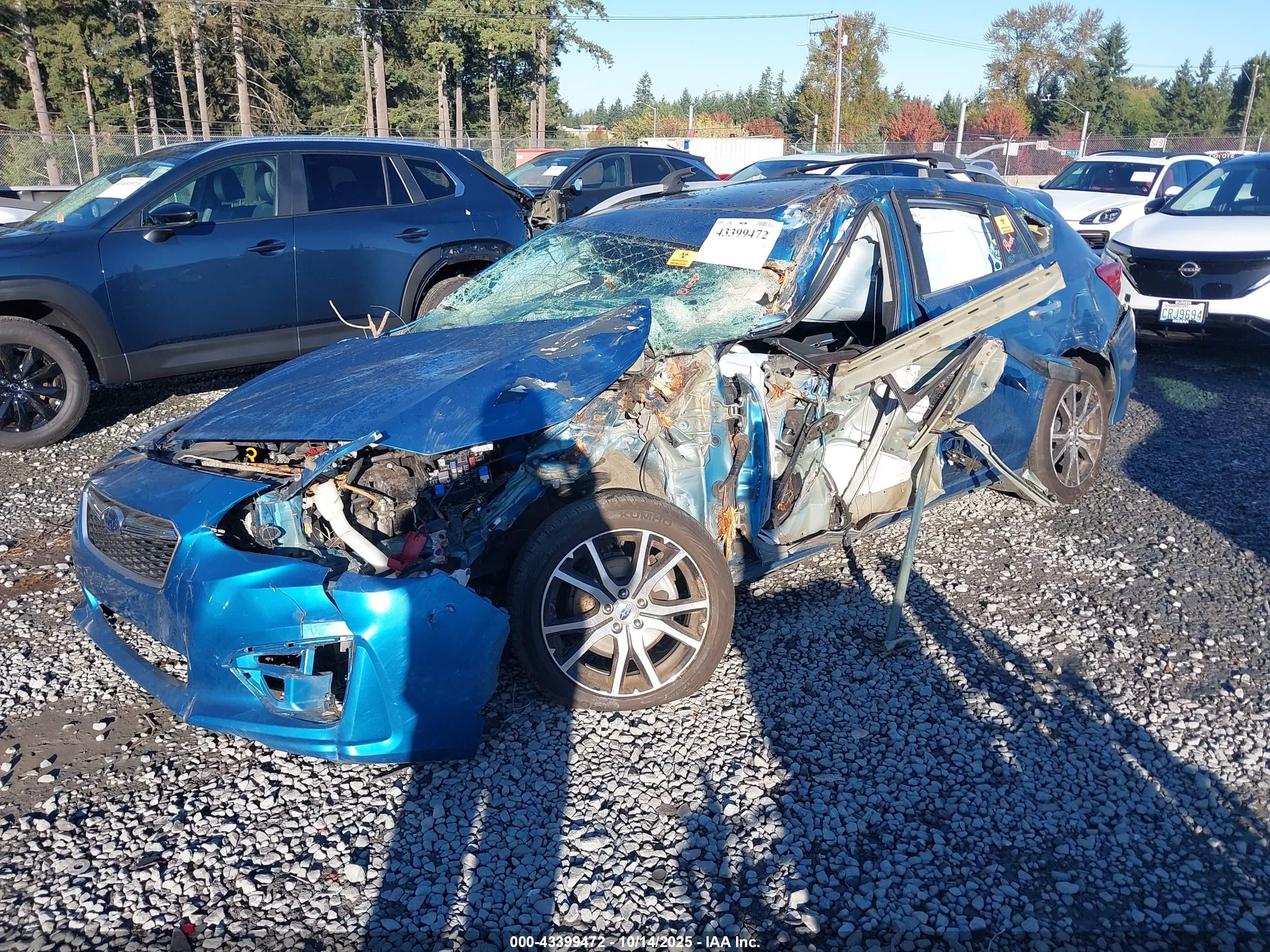 2017 Subaru Impreza 2.0i Limited Blue vin: 4S3GTAT63H3747002