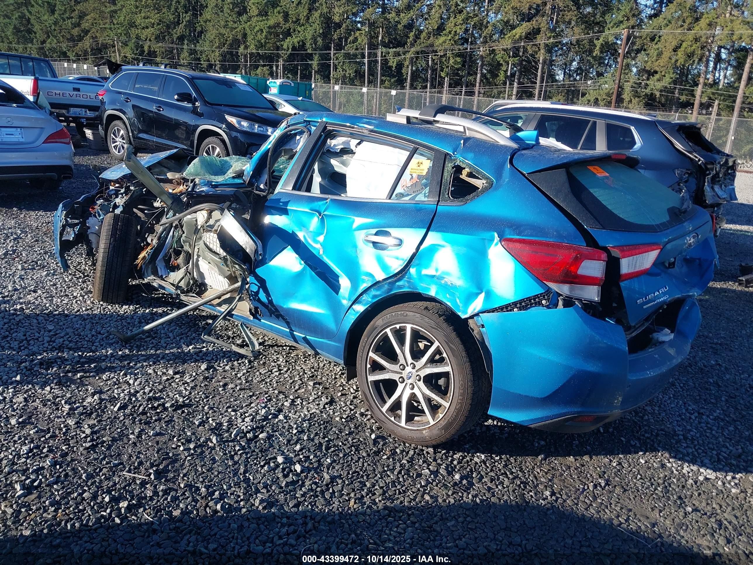 2017 Subaru Impreza 2.0i Limited Blue vin: 4S3GTAT63H3747002
