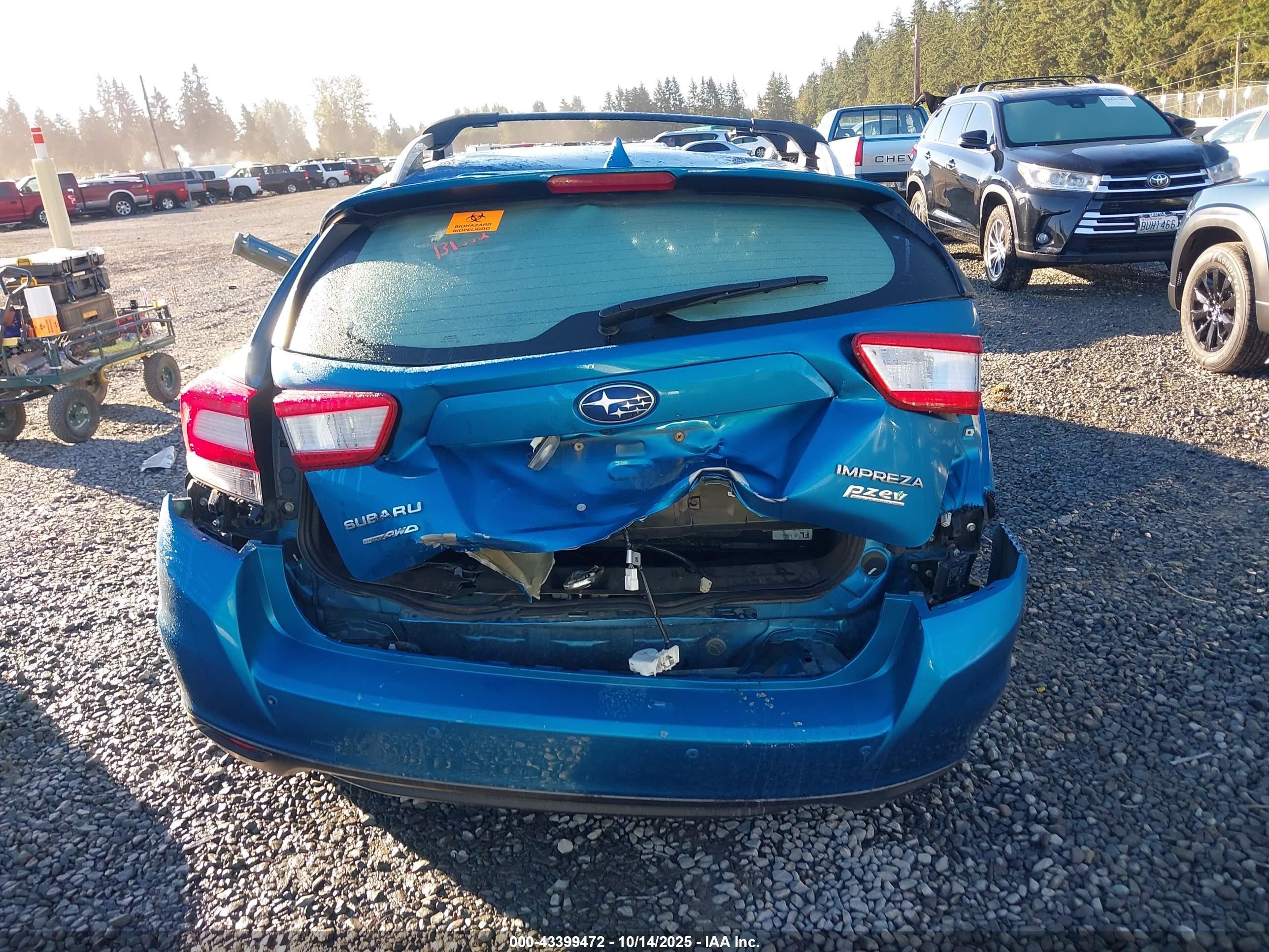 2017 Subaru Impreza 2.0i Limited Blue vin: 4S3GTAT63H3747002