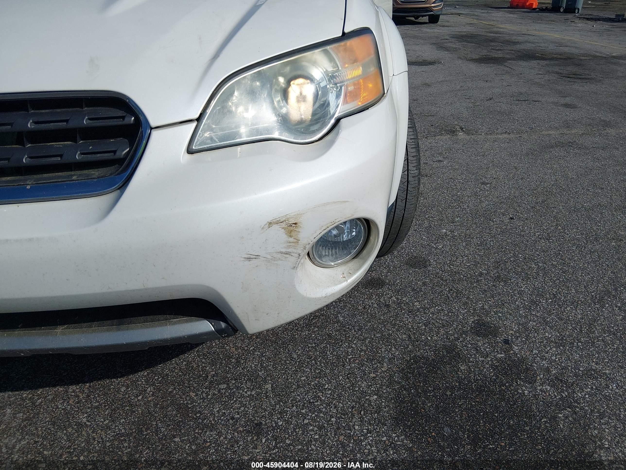 2007 Subaru Outback 3.0r L.l. Bean Edition White vin: 4S4BL86C774201117