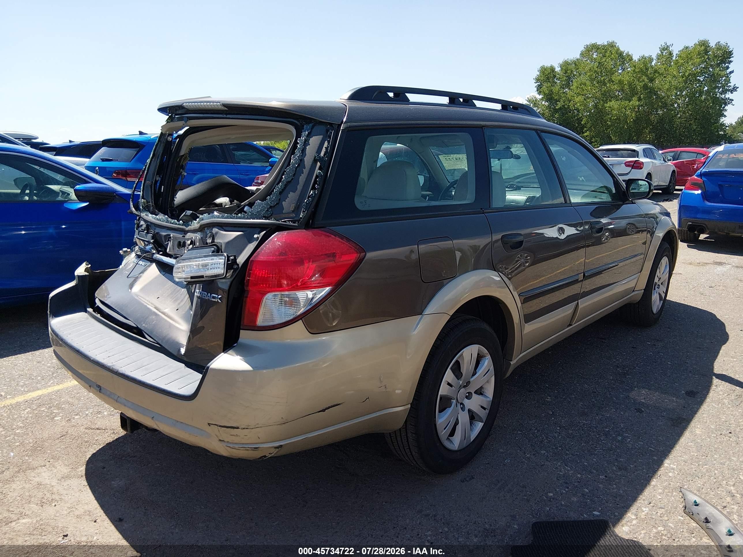 2008 Subaru Outback (natl)   Champagne vin: 4S4BP60C187311582