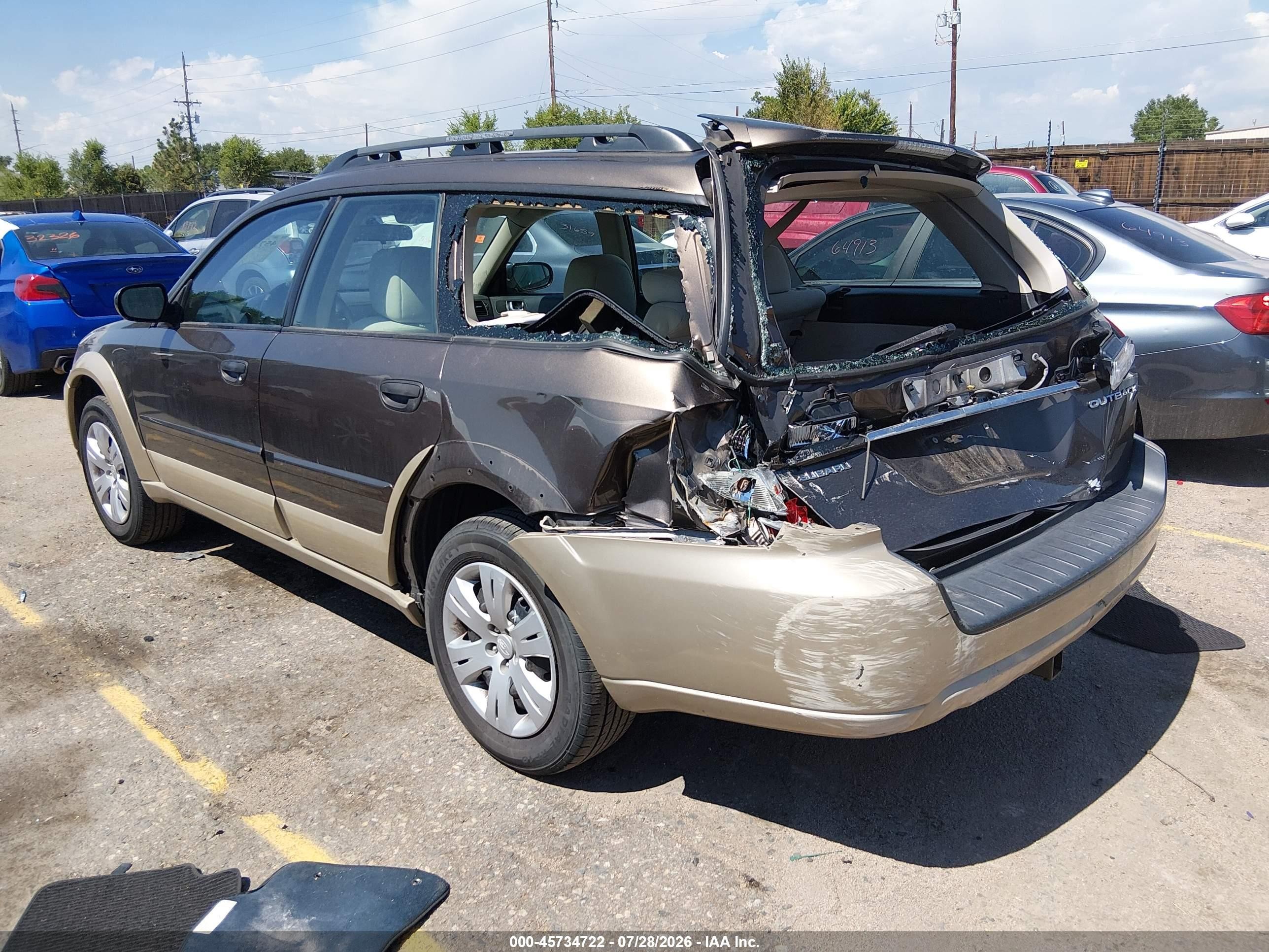 2008 Subaru Outback (natl)   Champagne vin: 4S4BP60C187311582