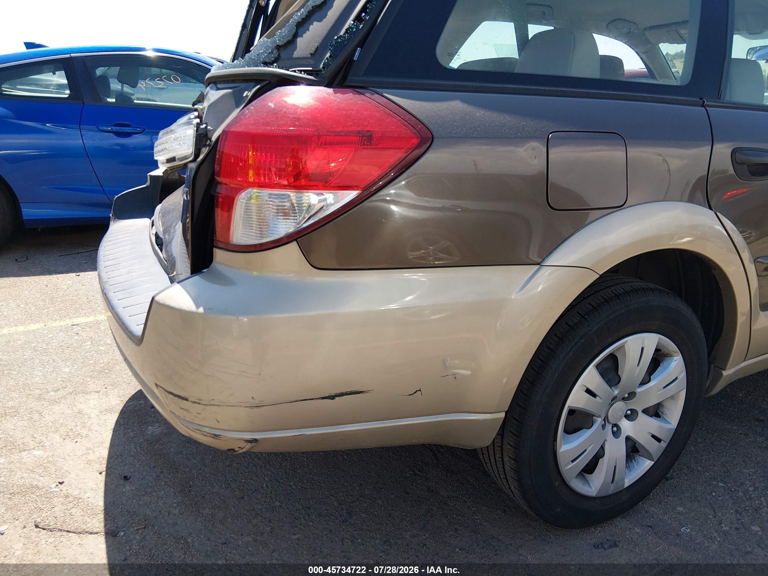 2008 Subaru Outback (natl)   Champagne vin: 4S4BP60C187311582