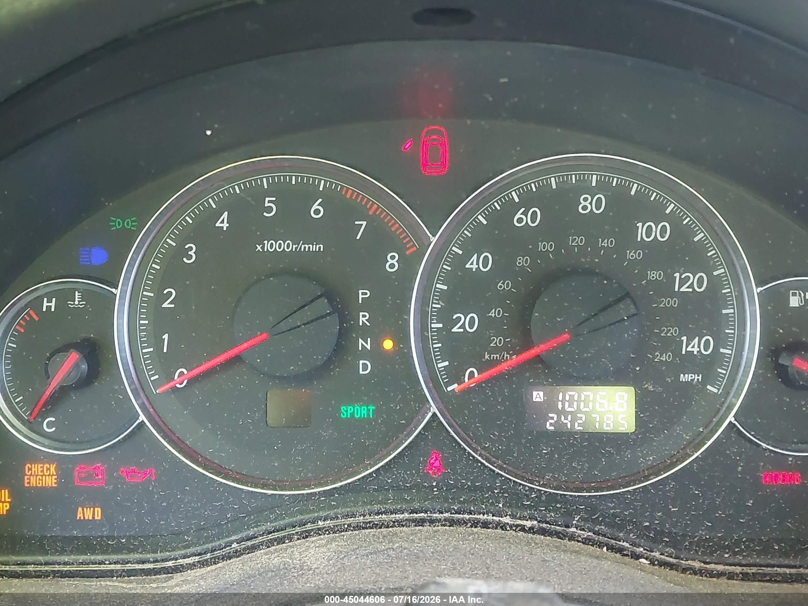 2008 Subaru Outback   Blue vin: 4S4BP60C287314202